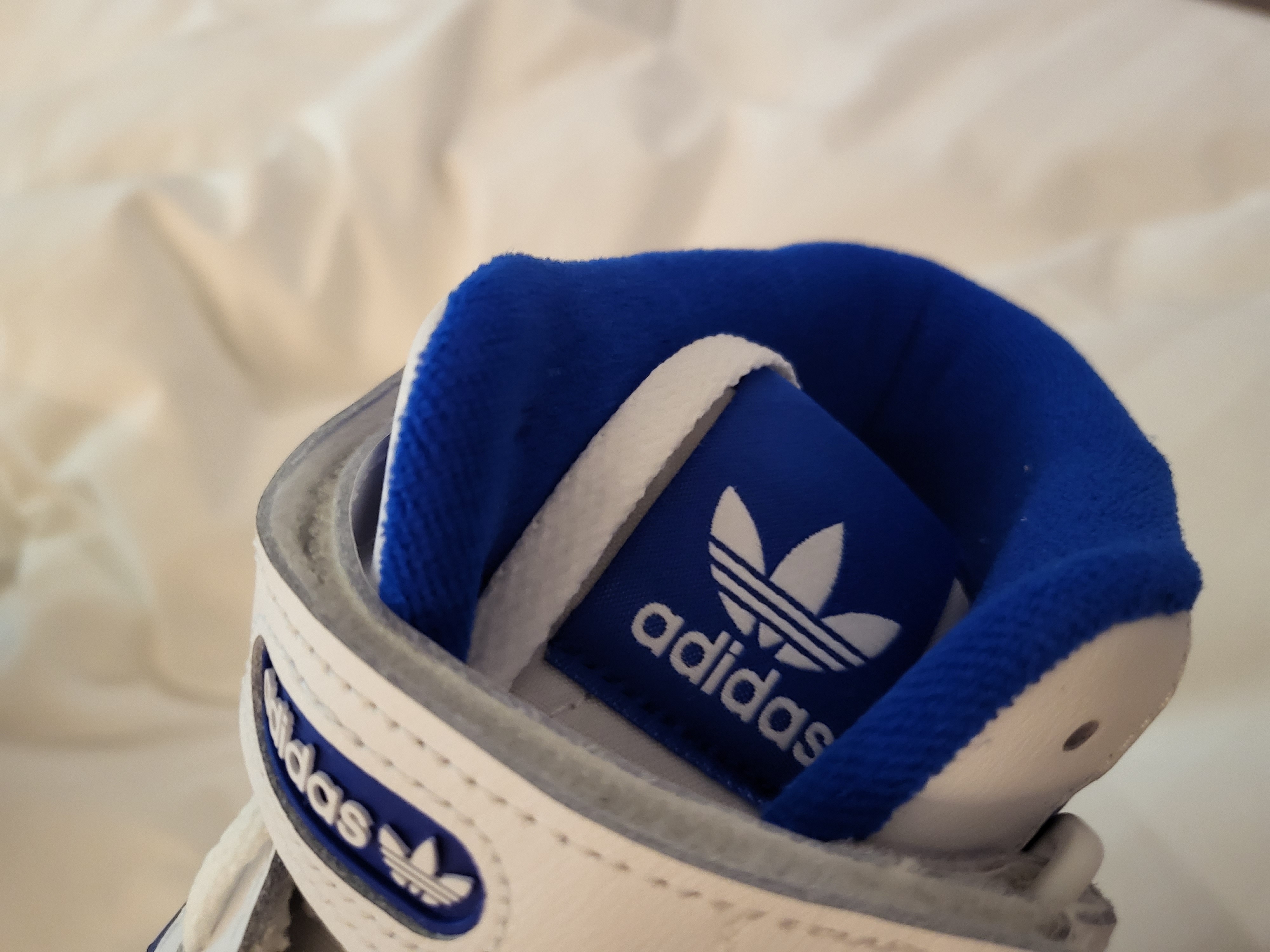 Adidas Forum Mid White Royal Blue 착용 스타일 - 3