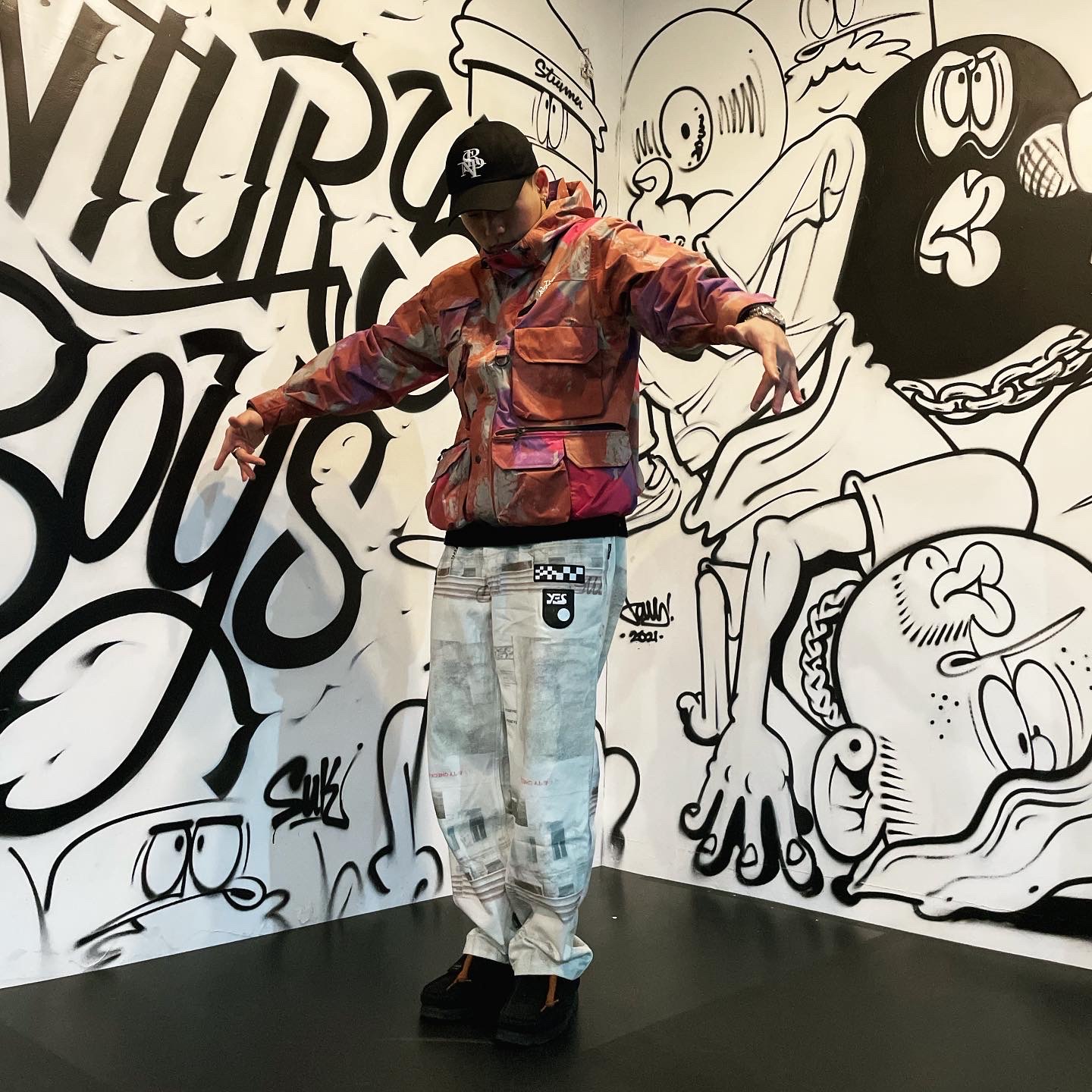 Supreme x The North Face Cargo Jacket Multi-Color - 20SS 착용 스타일 - 3