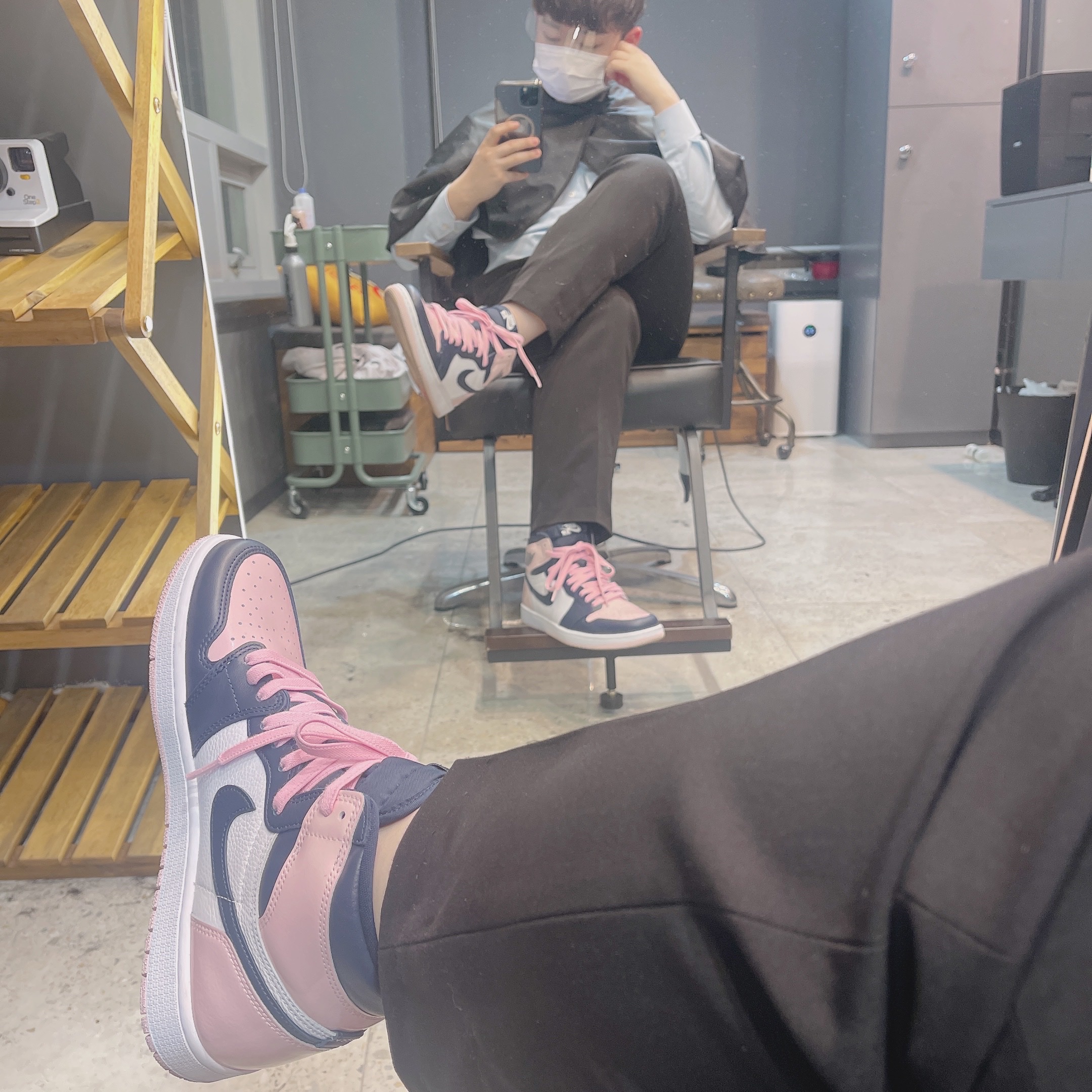 (W) Jordan 1 Retro High OG Atmosphere 착용 스타일