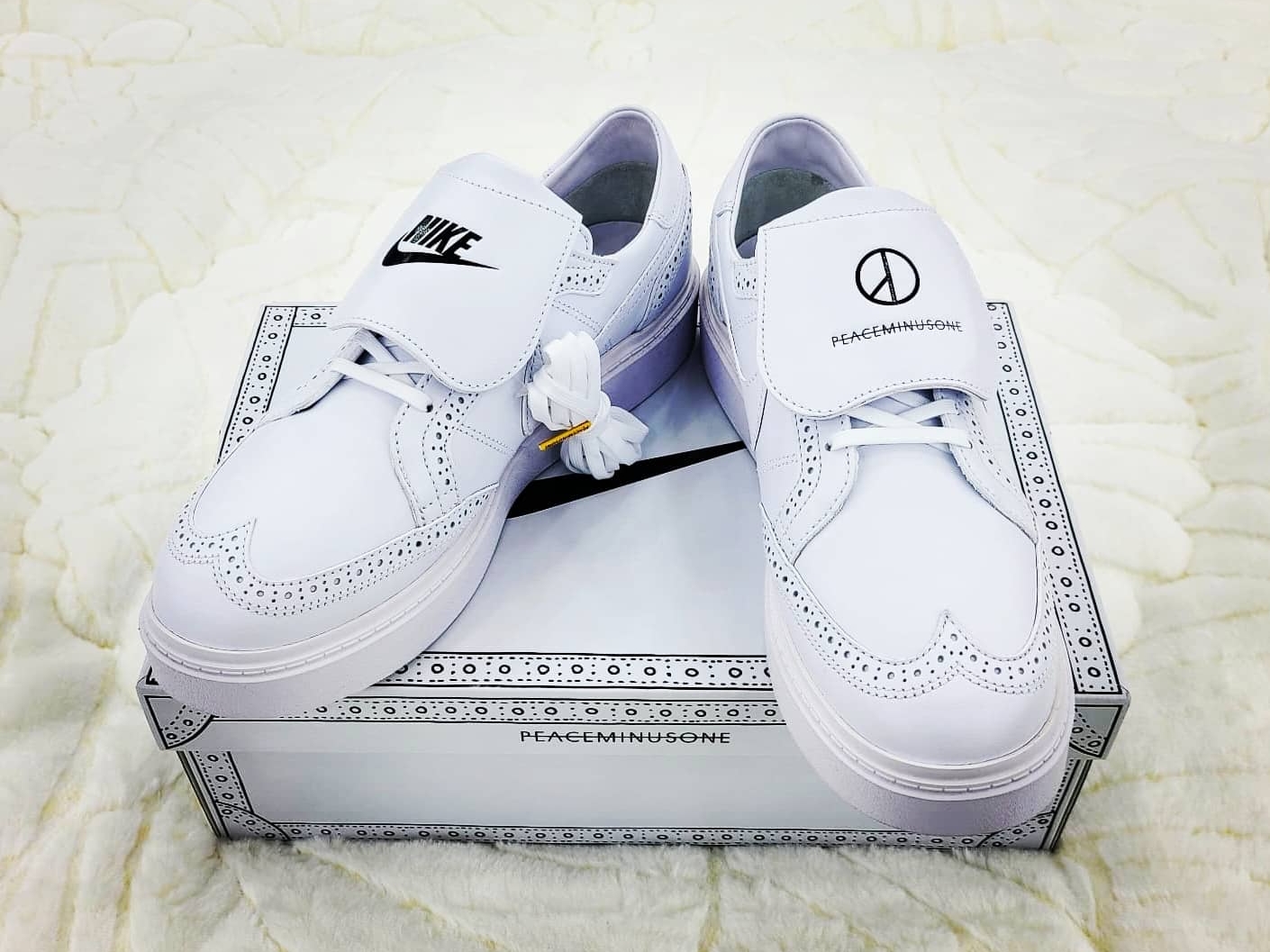 Nike x Peaceminusone Kwondo1 White 착용 스타일 - 3