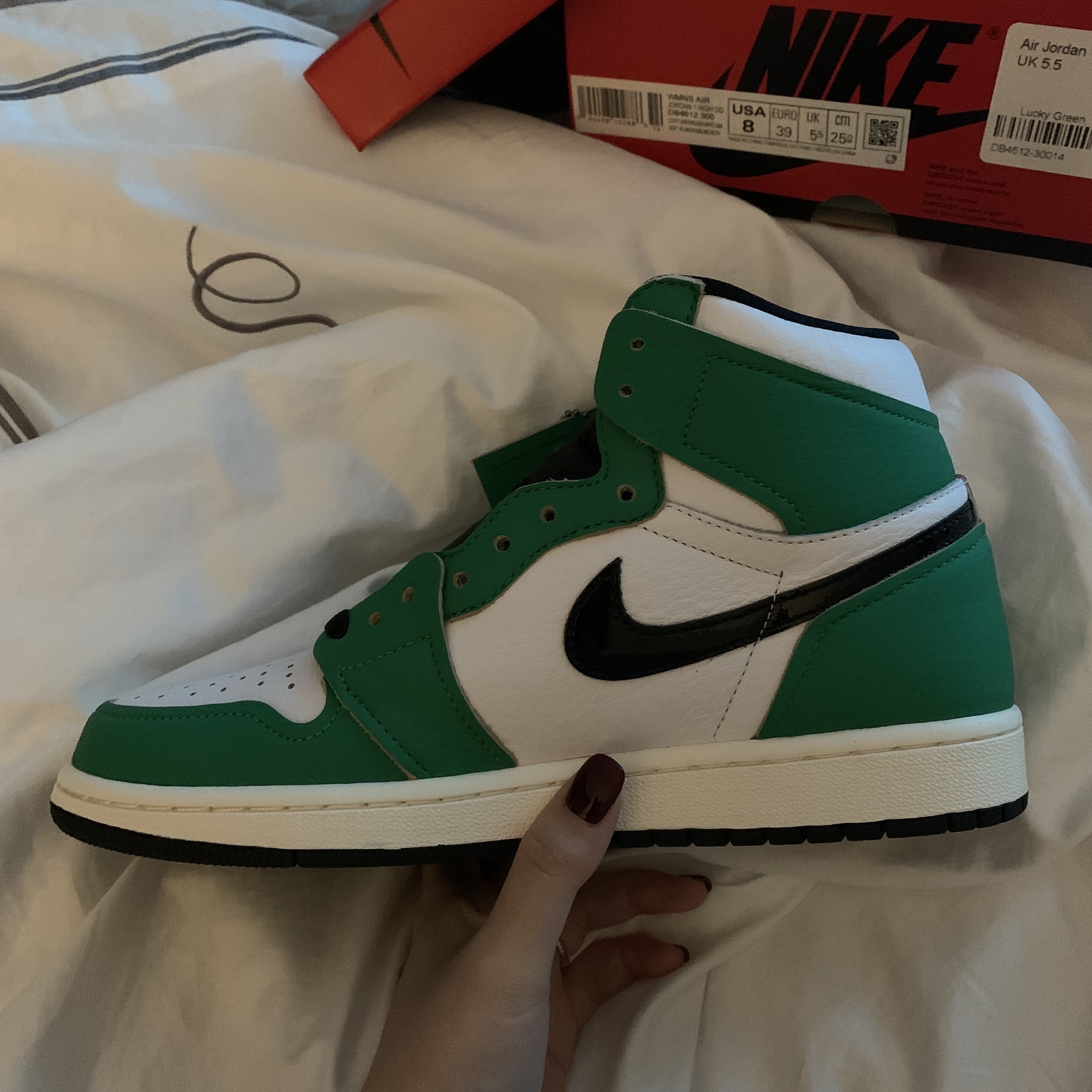 (W) Jordan 1 Retro High OG Lucky Green 착용 스타일