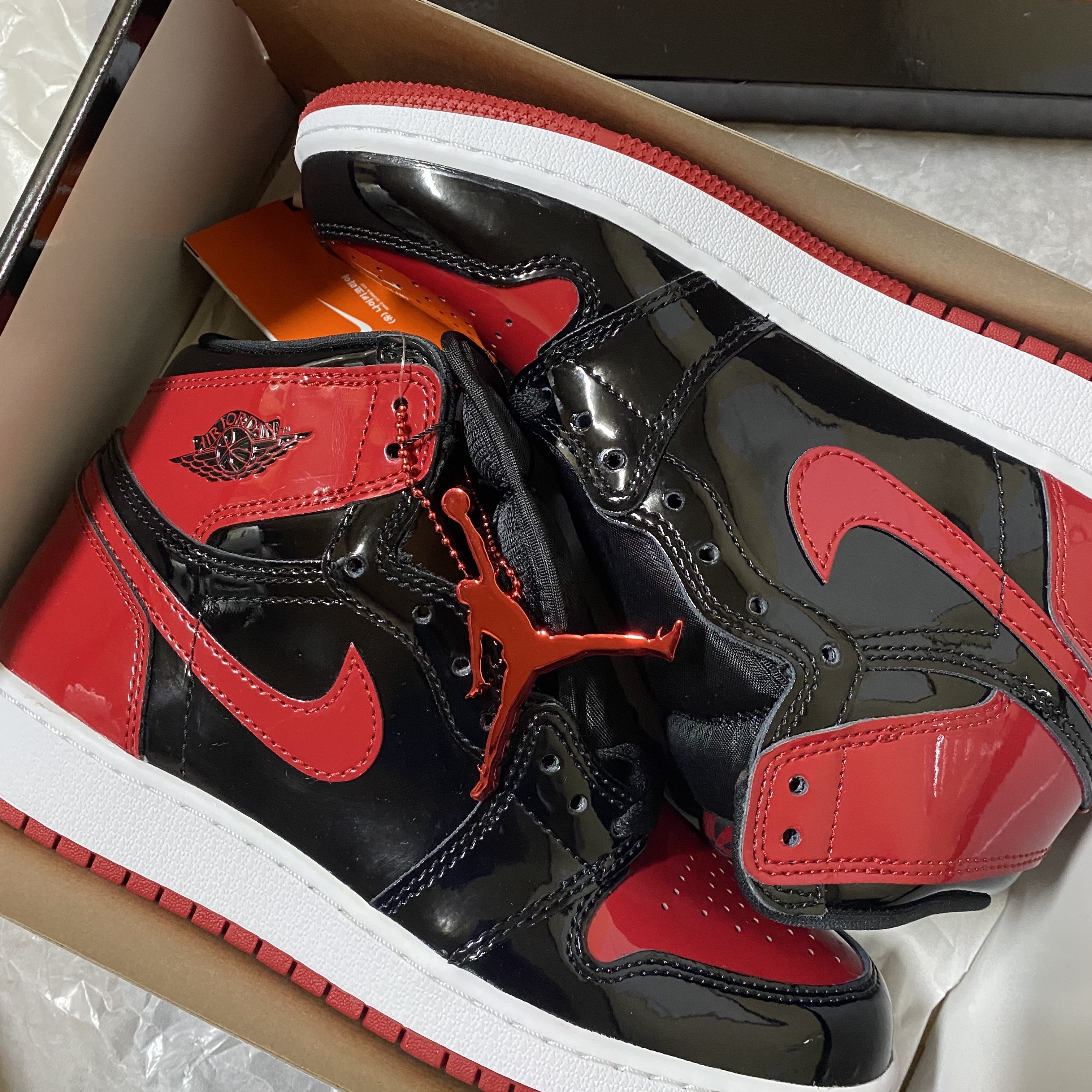 (GS) Jordan 1 Retro High OG Patent Bred 착용 스타일