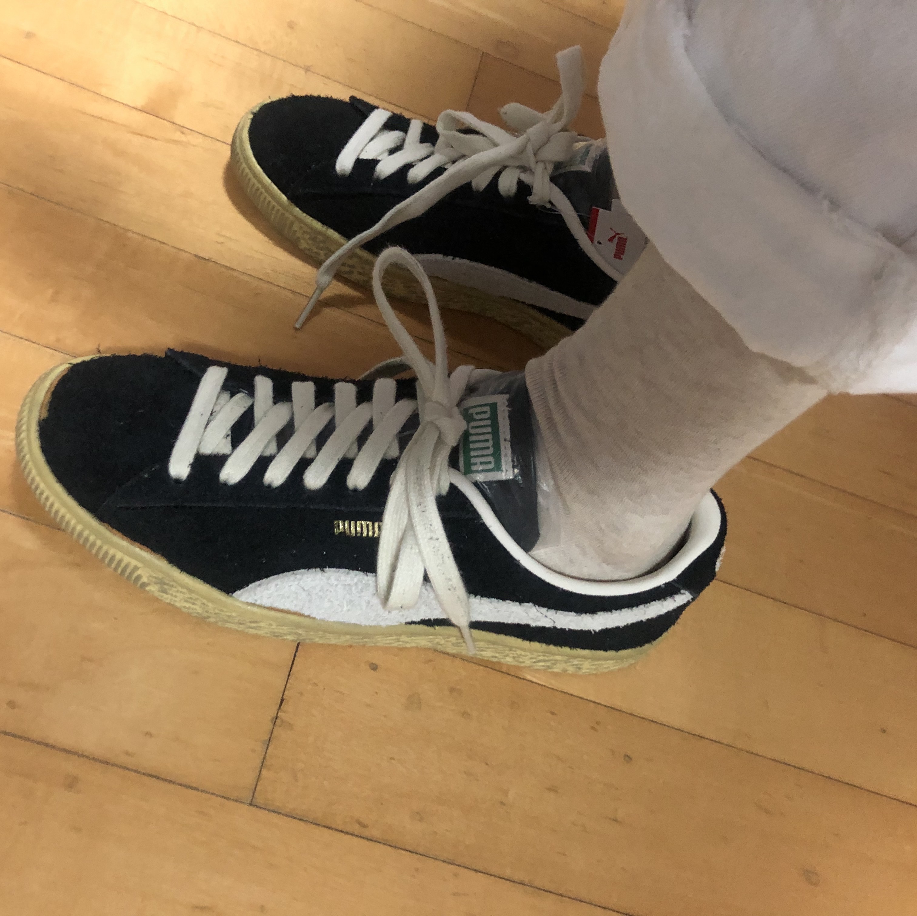 Puma Suede VTG The Never Worn Black 착용 스타일 - 2