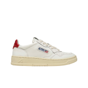 (W) Autry Medalist Low Leather Sneakers White Red