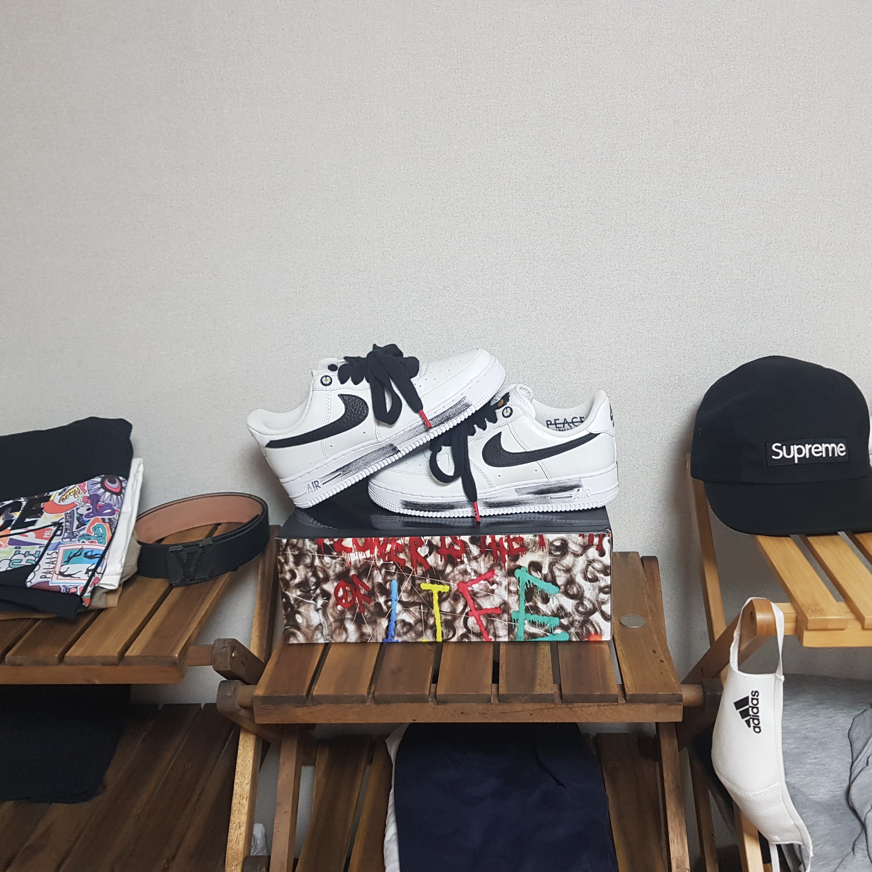 Nike x Peaceminusone Air Force 1 Low Para-Noise 2.0 착용 스타일 - 1
