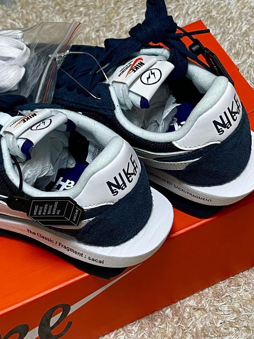 Nike x Sacai x Fragment LDWaffle Blackened Blue 착용 스타일 - 3