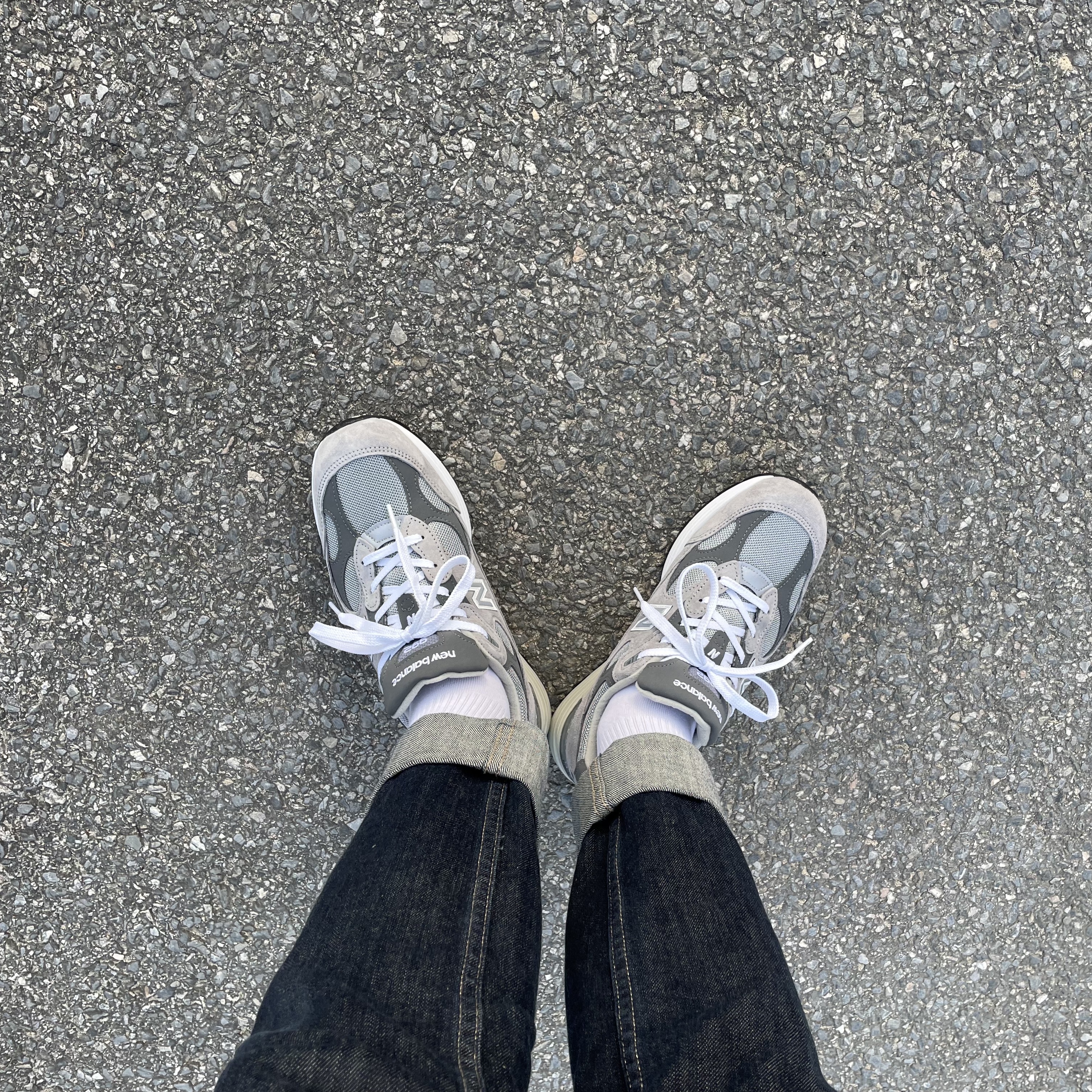 New Balance 992 Made in USA Grey - D Standard 착용 스타일