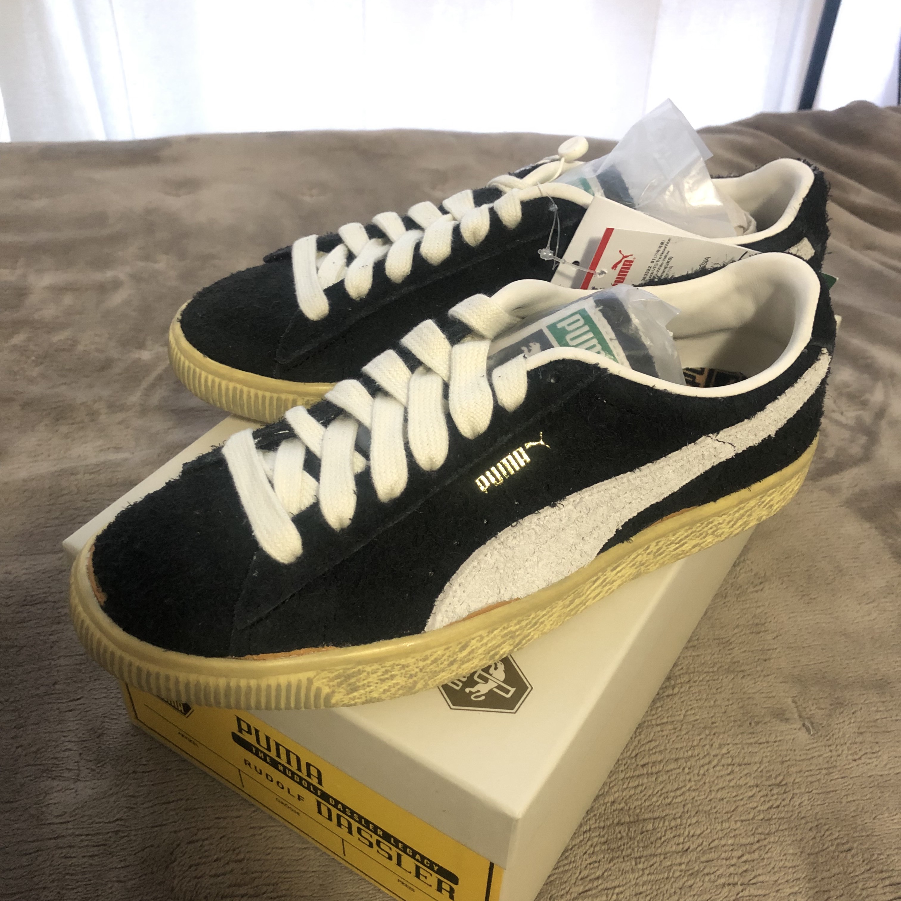 Puma Suede VTG The Never Worn Black 착용 스타일 - 1