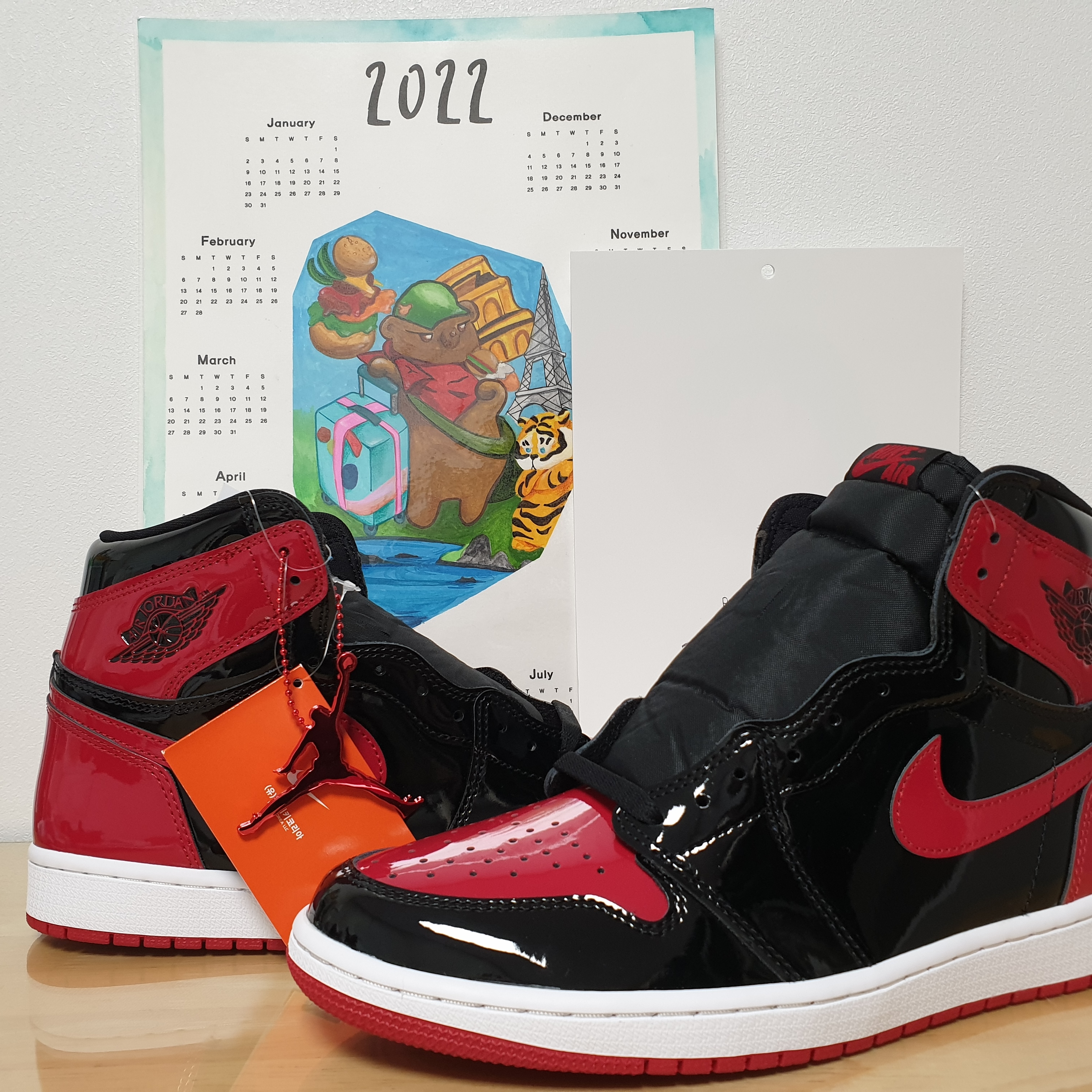 Jordan 1 Retro High OG Patent Bred 착용 스타일 - 4