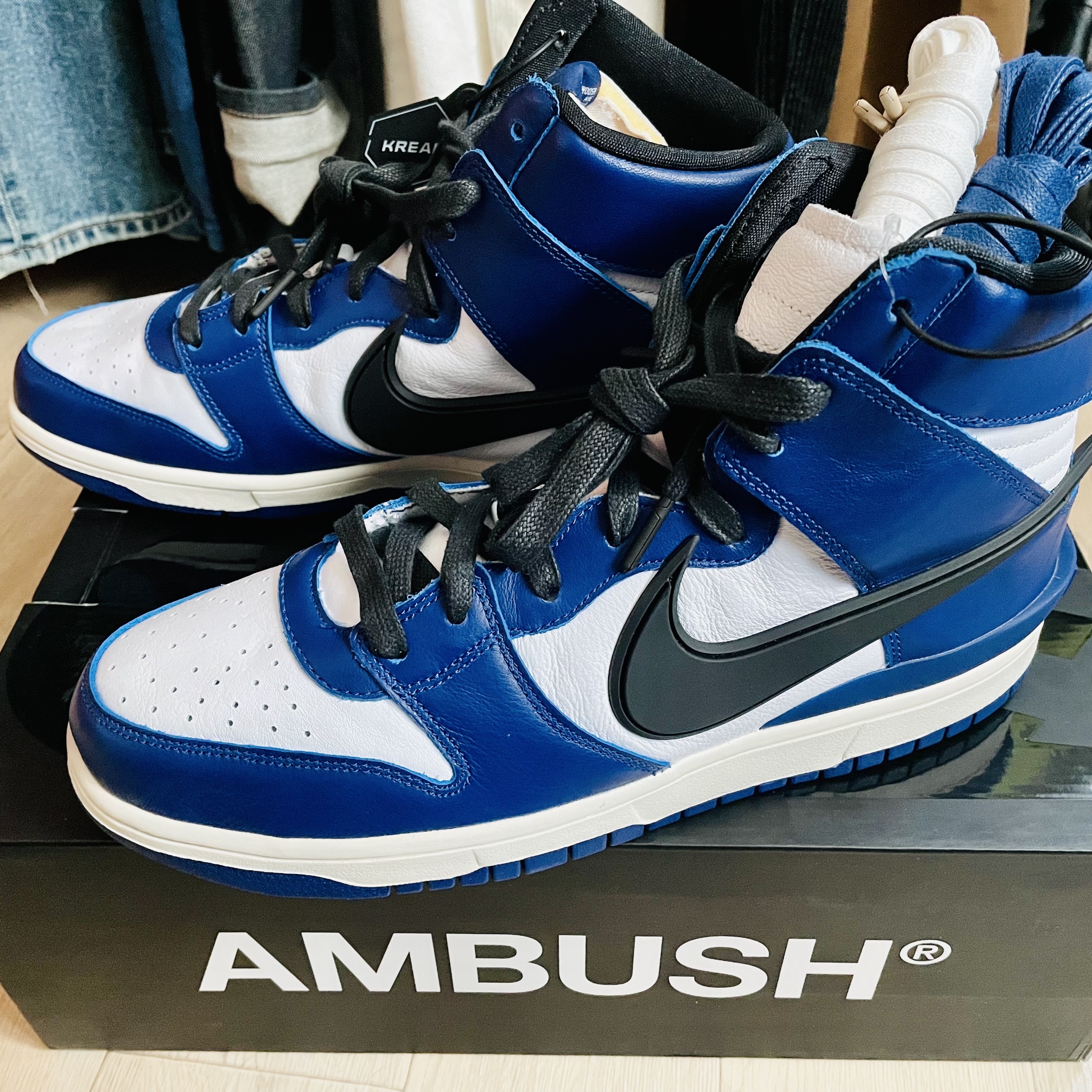 Nike x Ambush Dunk High Deep Royal Blue 착용 스타일 - 1