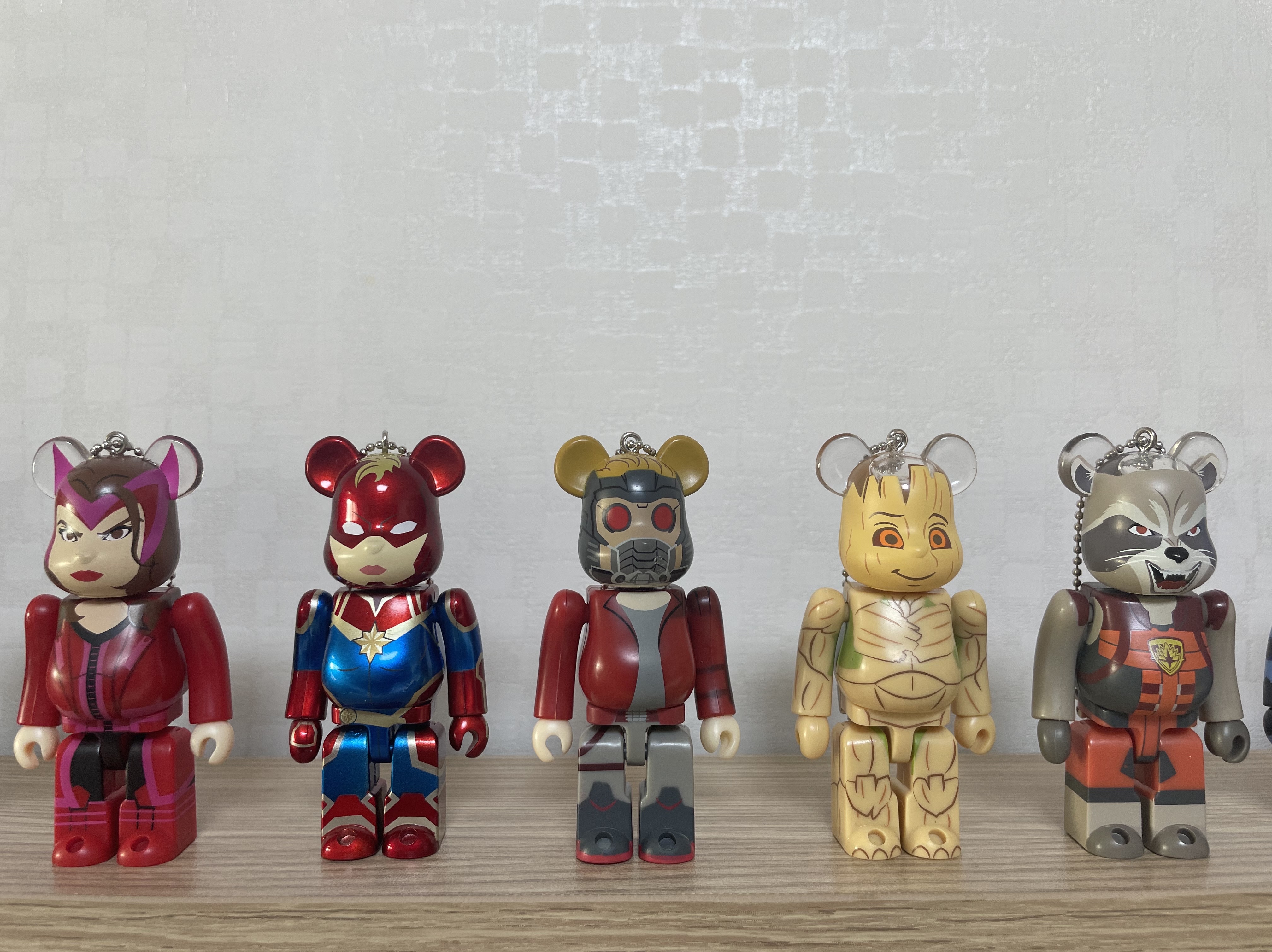 Bearbrick Happy Kuji Marvel Set 20 Pack 100% 착용 스타일 - 3
