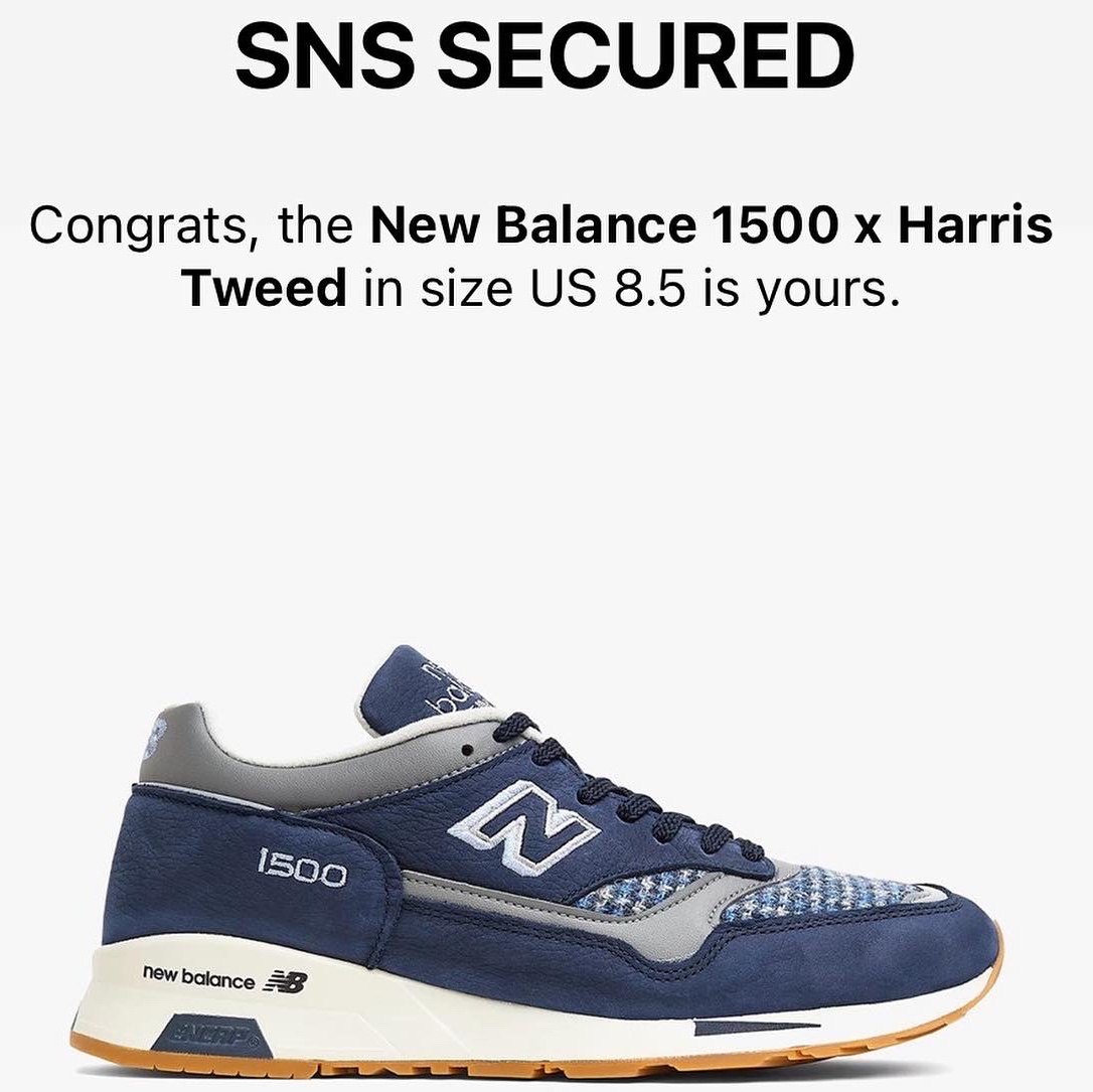 New Balance 1500 Made in UK Navy Grey Harris Tweed 착용 스타일 - 4