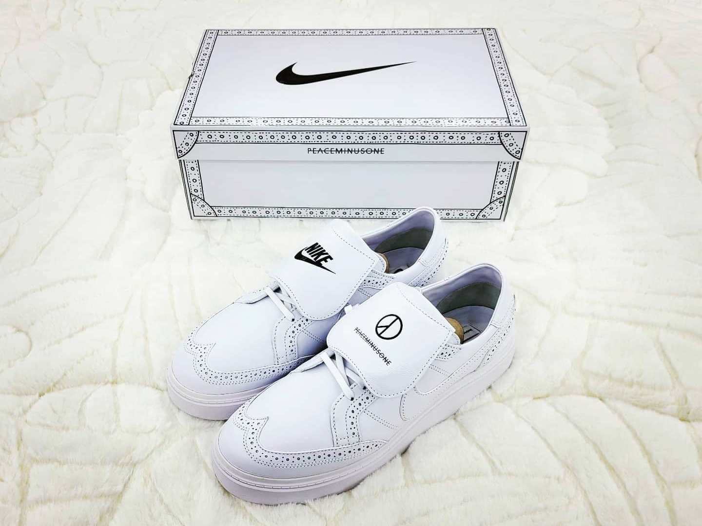 Nike x Peaceminusone Kwondo1 White 착용 스타일 - 1