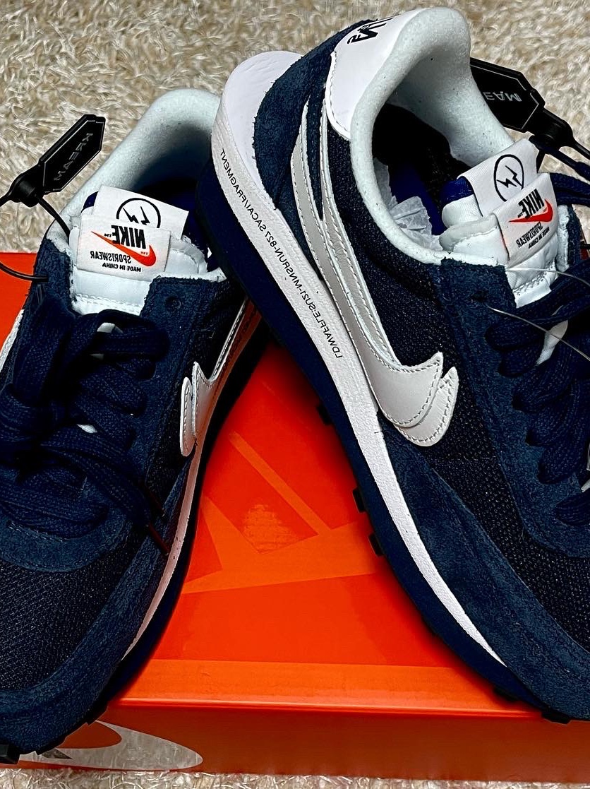 Nike x Sacai x Fragment LDWaffle Blackened Blue 착용 스타일 - 2