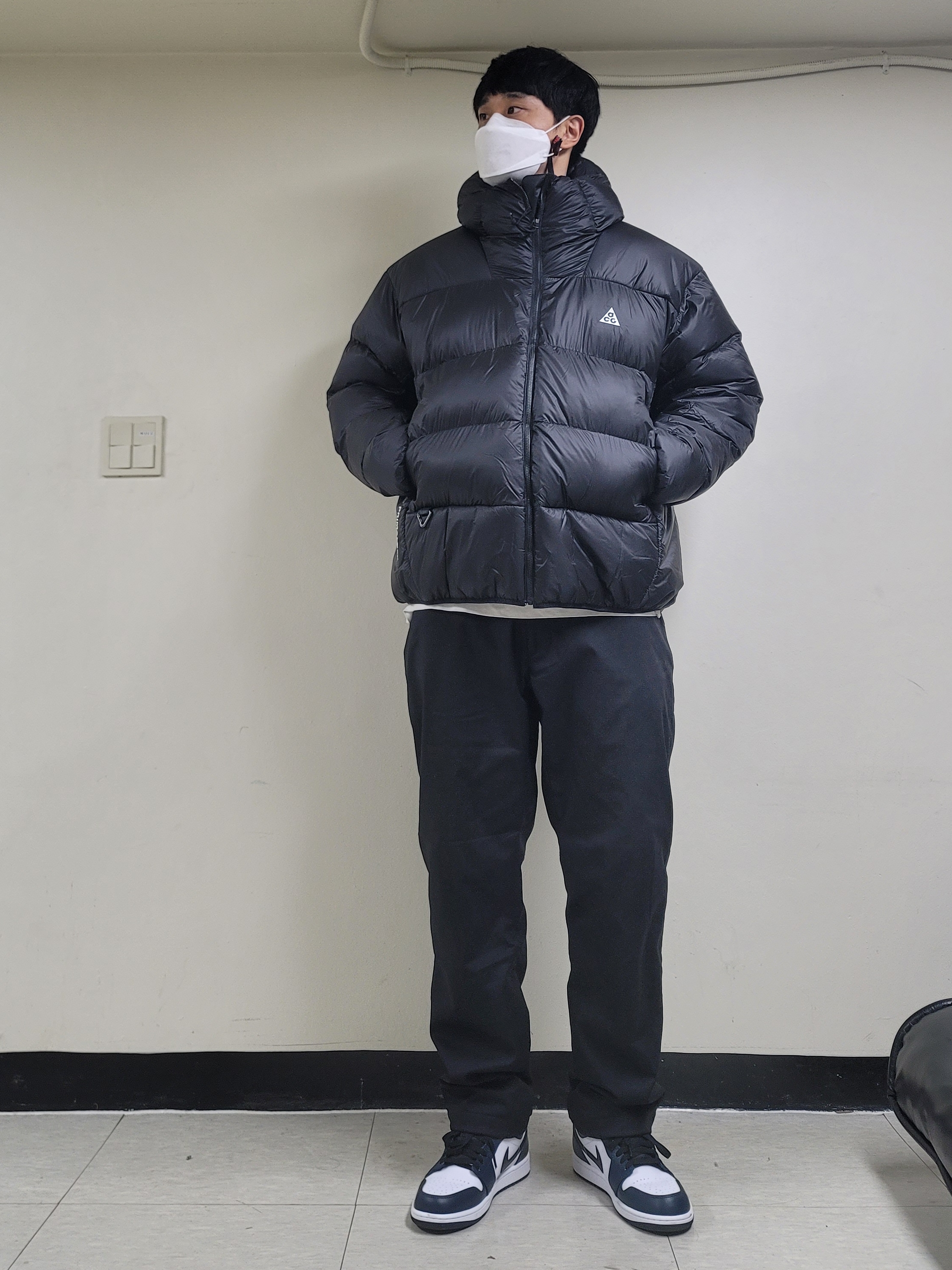 Nike ACG Therma-Fit ADV Lunar Lake Puffer Jacket Black - US/EU 착용 스타일 - 3