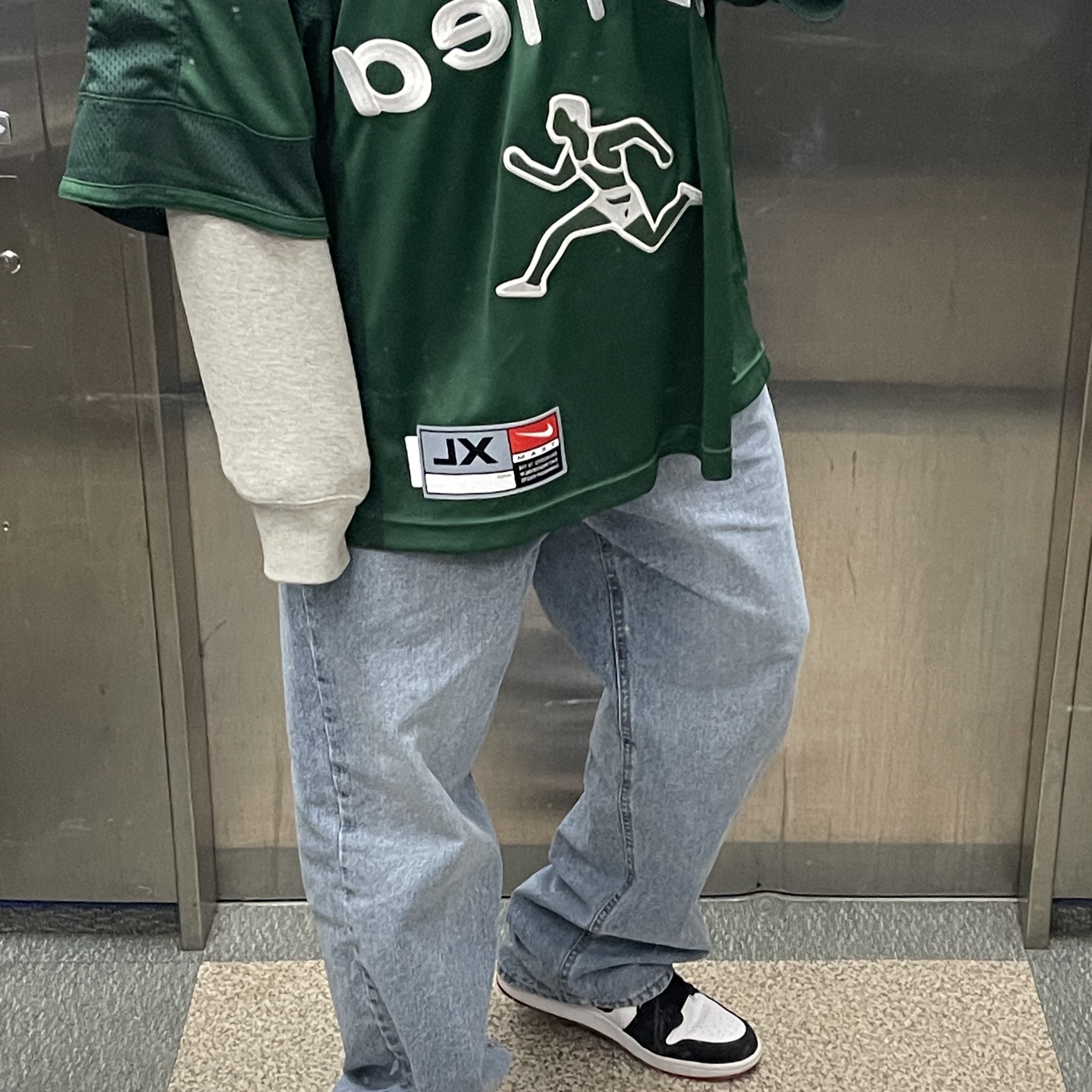 Jordan 1 Low Black Toe, Nike x Cactus Plant Flea Market S/S Jersey Green - US/EU 착용 스타일