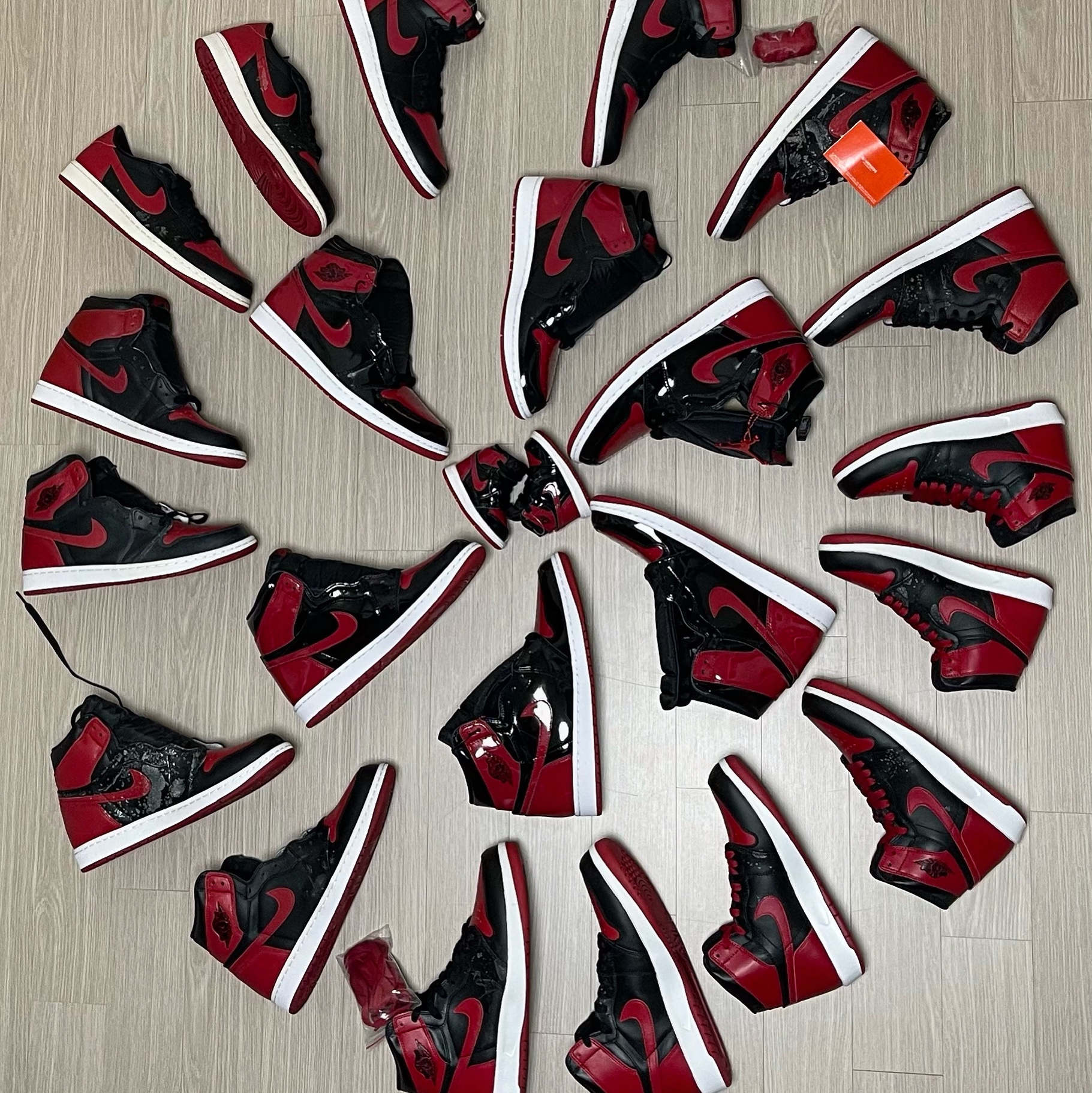 Jordan 1 Retro High OG Patent Bred, Jordan 1 Retro High OG Bred 2013 착용 스타일
