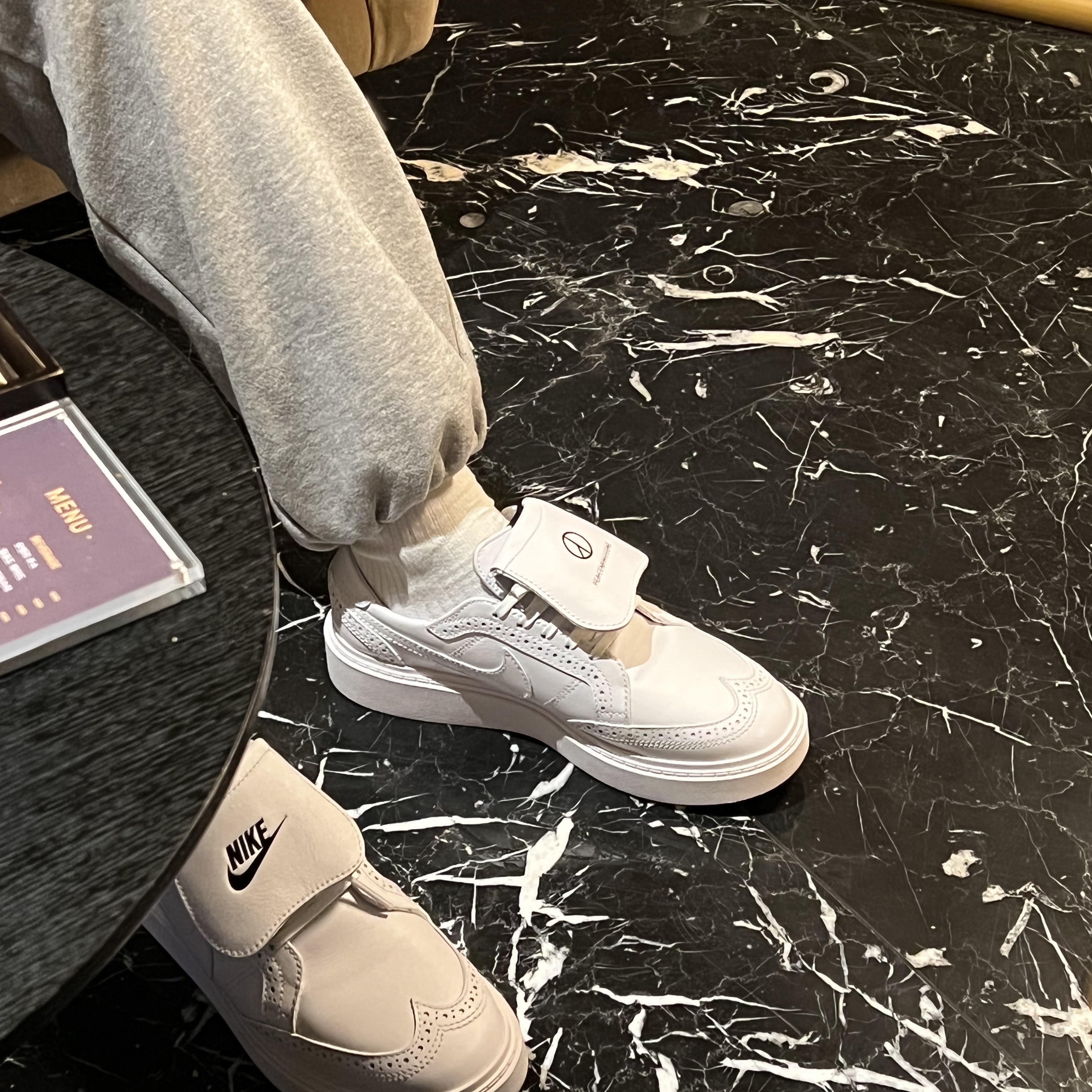 Nike x Peaceminusone Kwondo1 White 착용 스타일