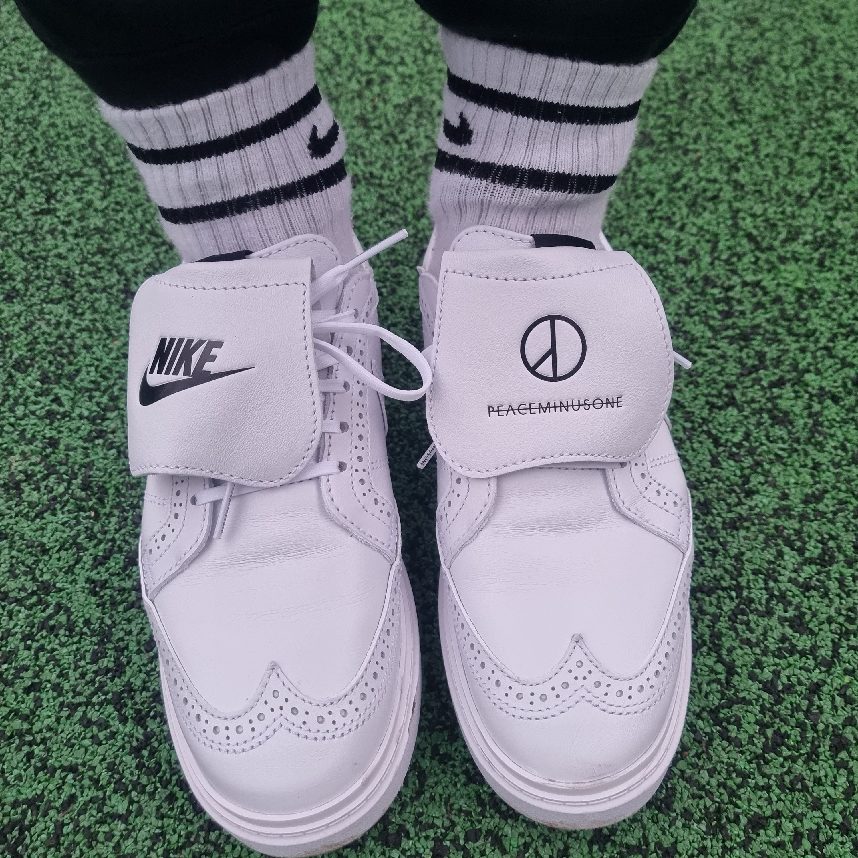 Nike x Peaceminusone Kwondo1 White 착용 스타일 - 1