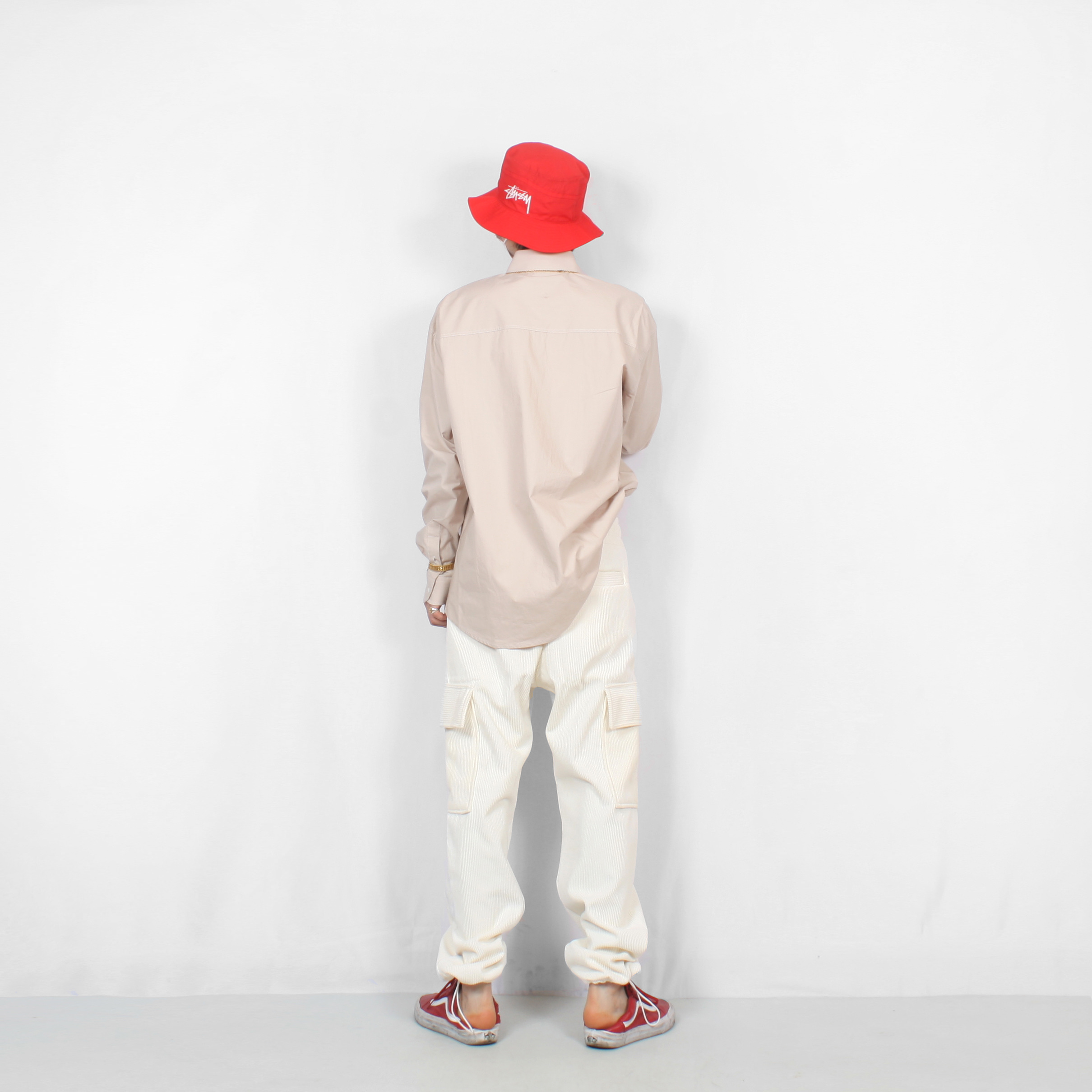 Nike x Stussy Bucket Hat Habanero Red, Supreme Hanes Boxer Briefs White (4 Pack) 착용 스타일 - 2