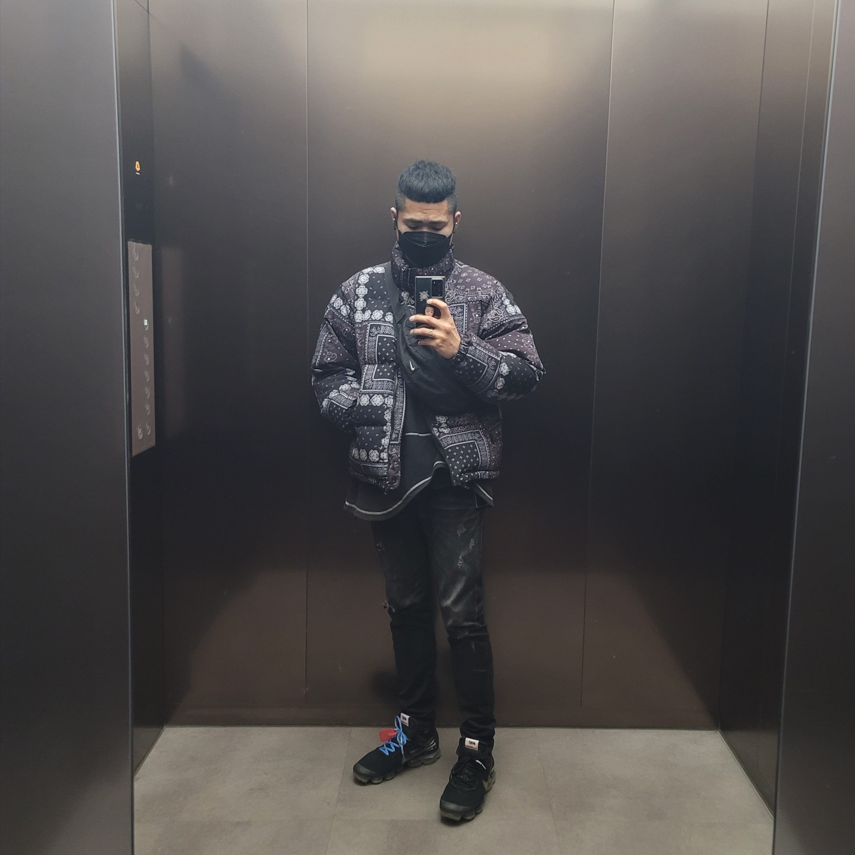 Nike x Off-White Air VaporMax V2 Black 착용 스타일