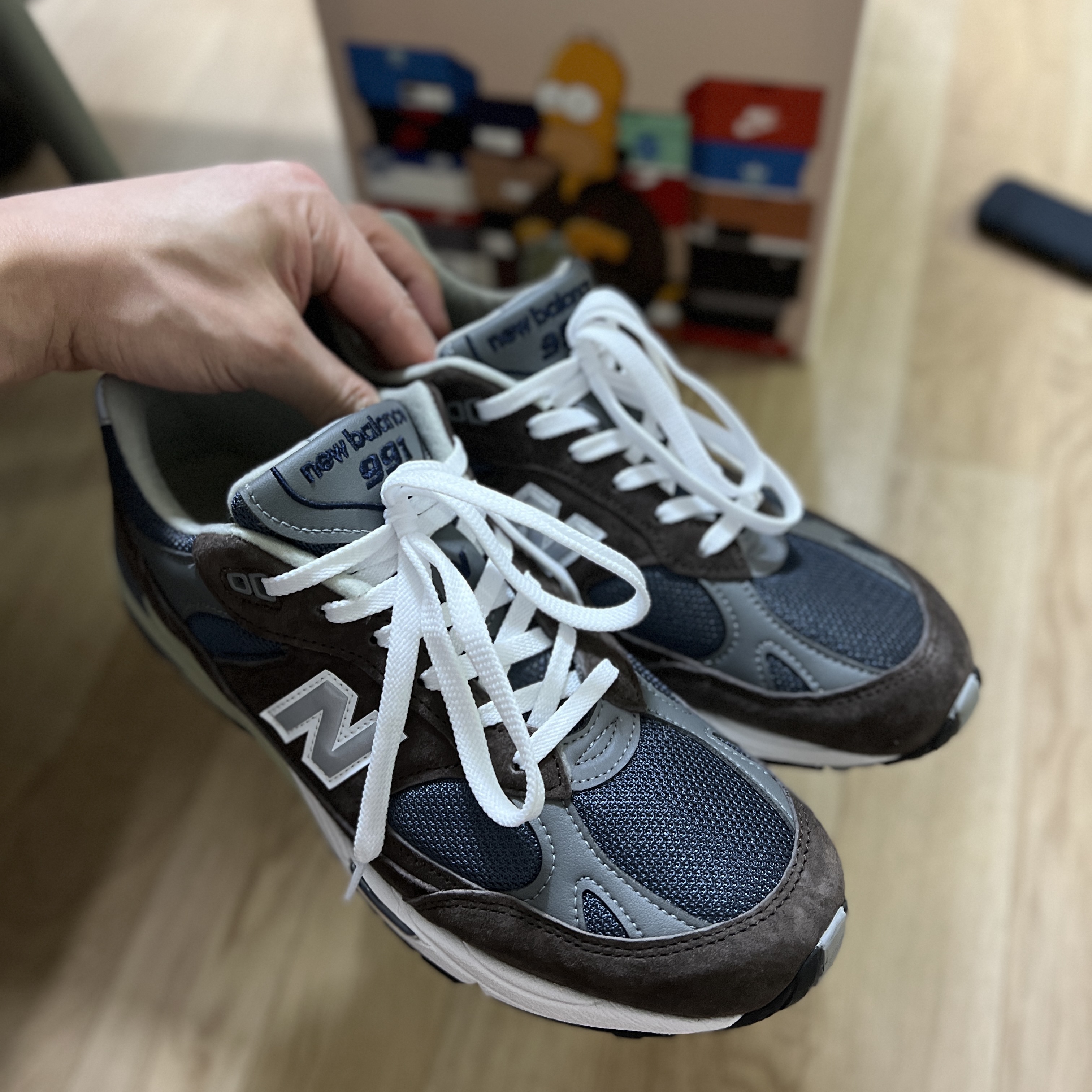 New Balance 991 Made in UK Brown 착용 스타일