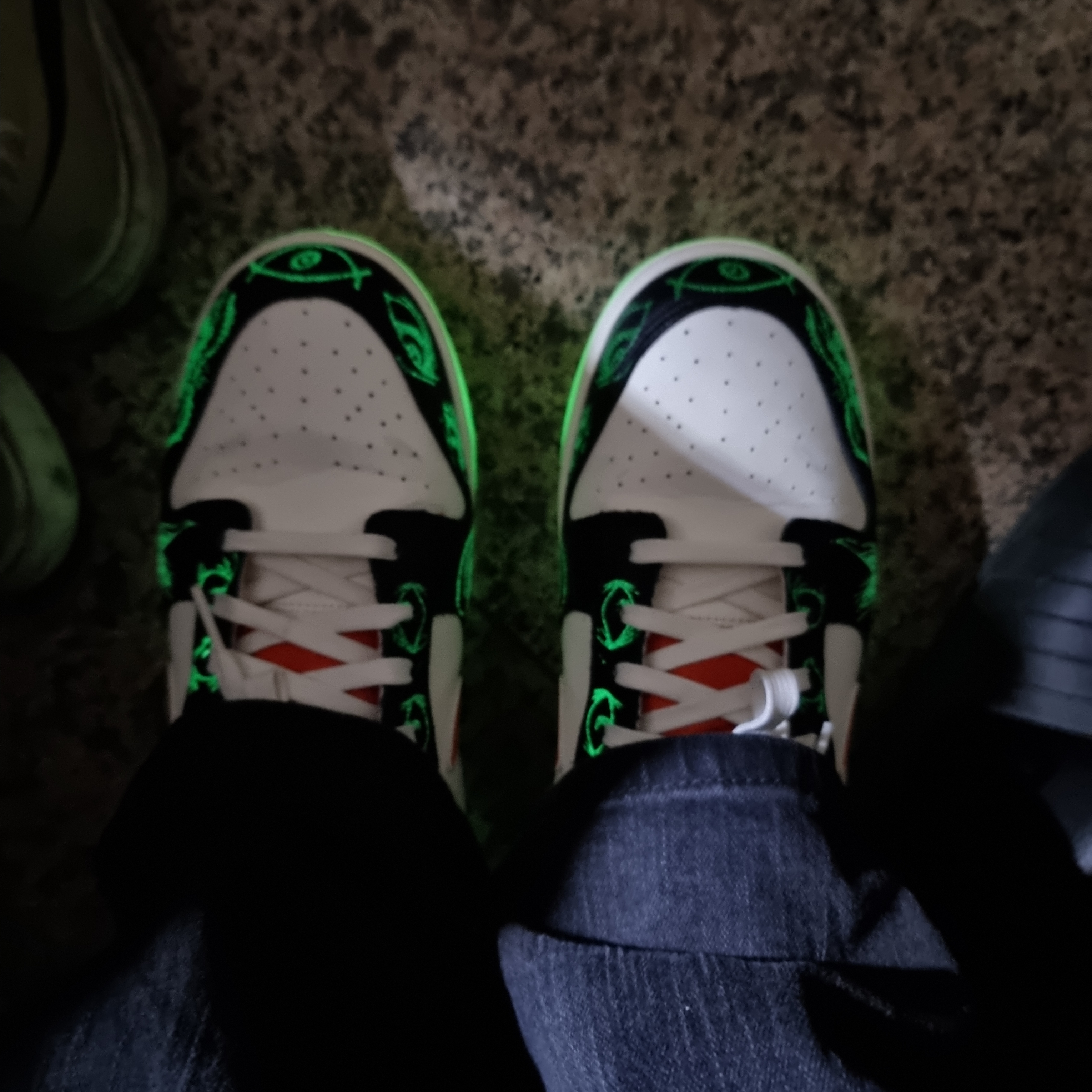 Nike Dunk Low Retro PRM Halloween, Nike Dunk High Retro Championship Navy 착용 스타일 - 1