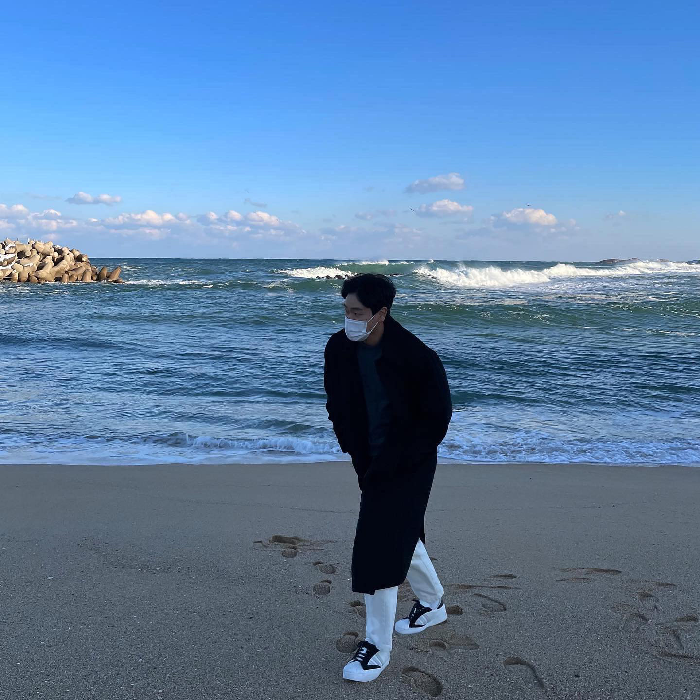 Y-3 Yohji Star White 착용 스타일