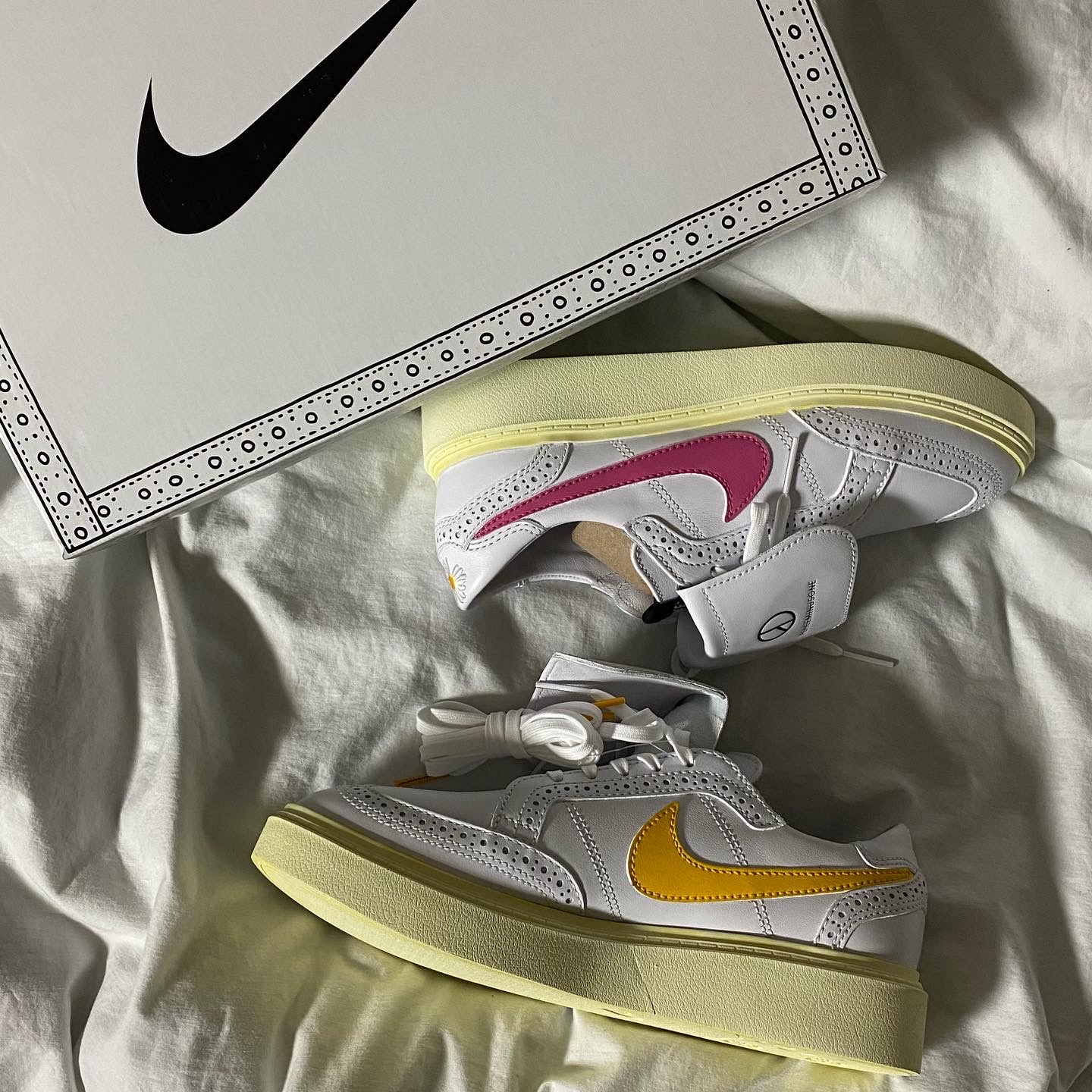 Nike x Peaceminusone Kwondo1 White 착용 스타일 - 1