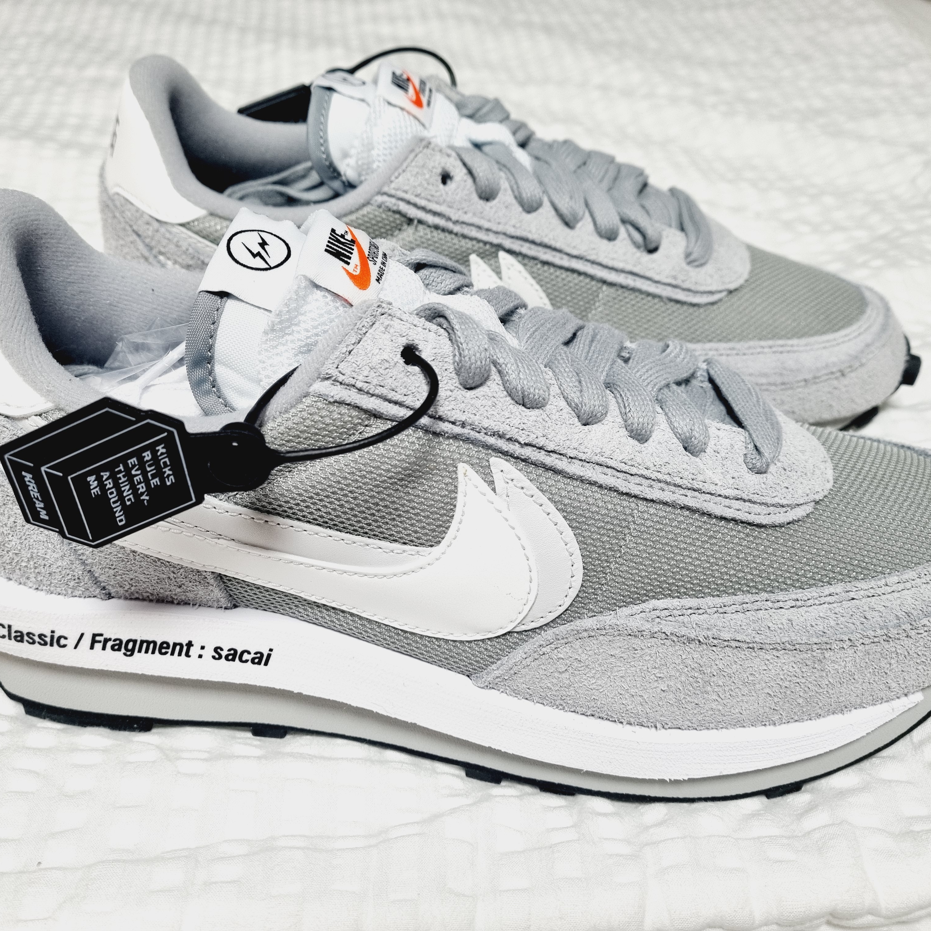 Nike x Sacai x Fragment LDWaffle Light Smoke Grey 착용 스타일