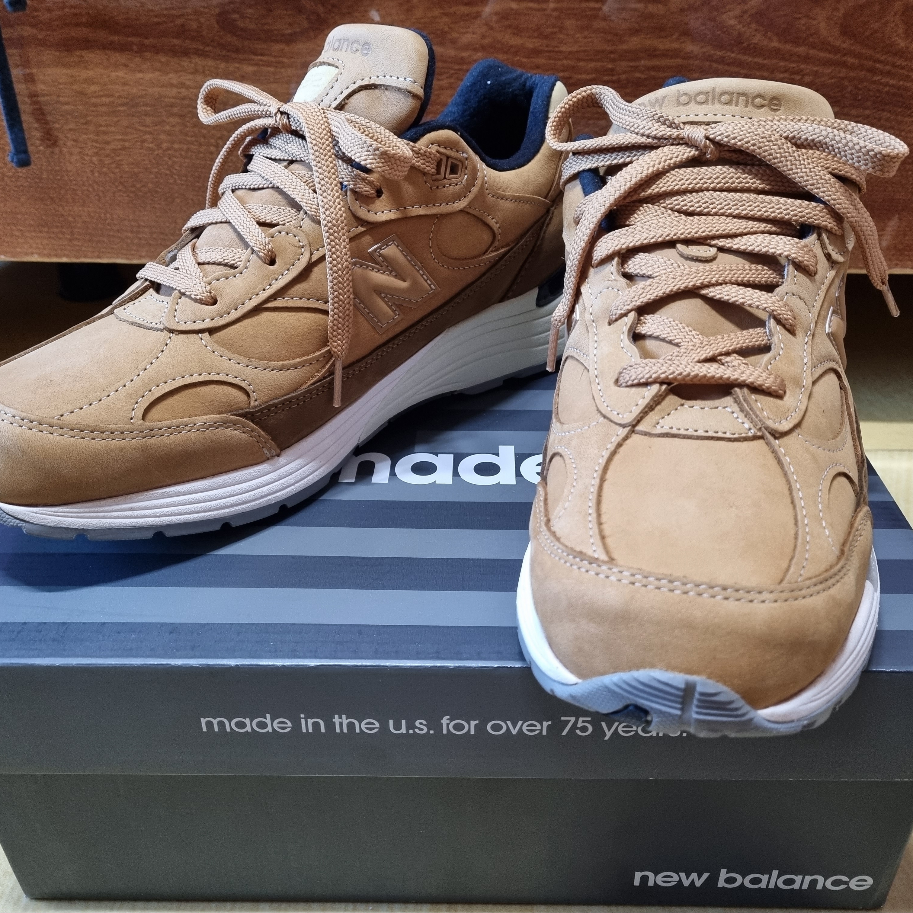 New Balance 992 Made in USA Brown 착용 스타일