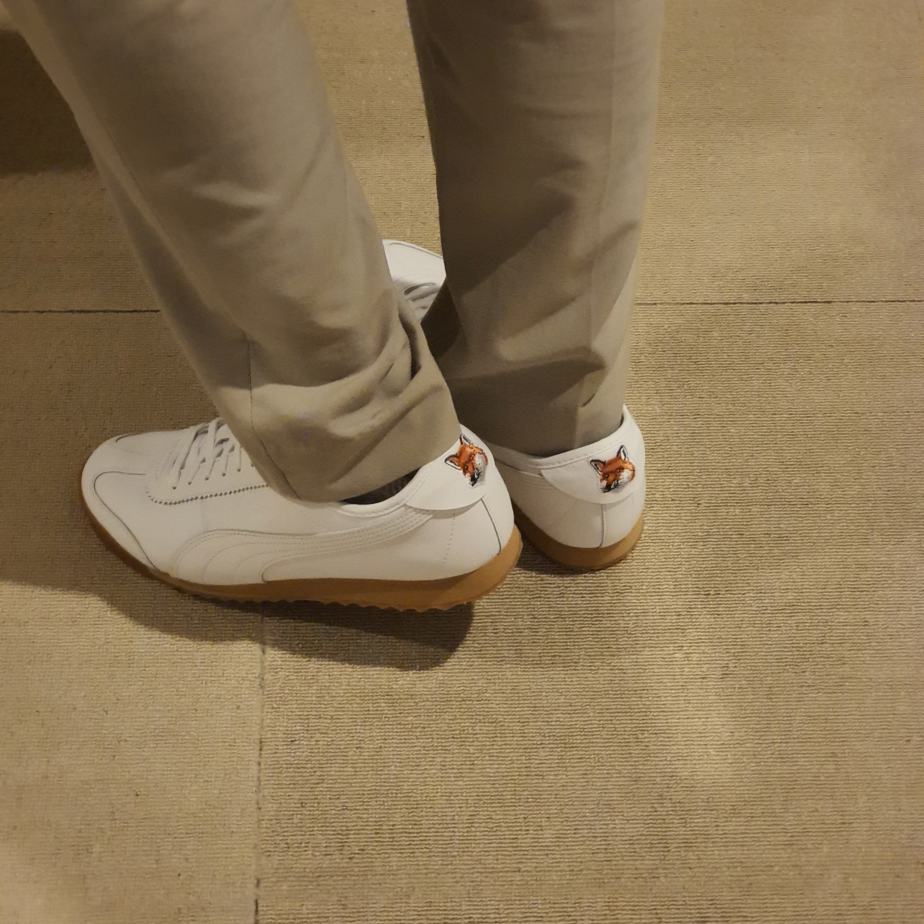 Puma x Maison Kitsune Roma White 착용 스타일