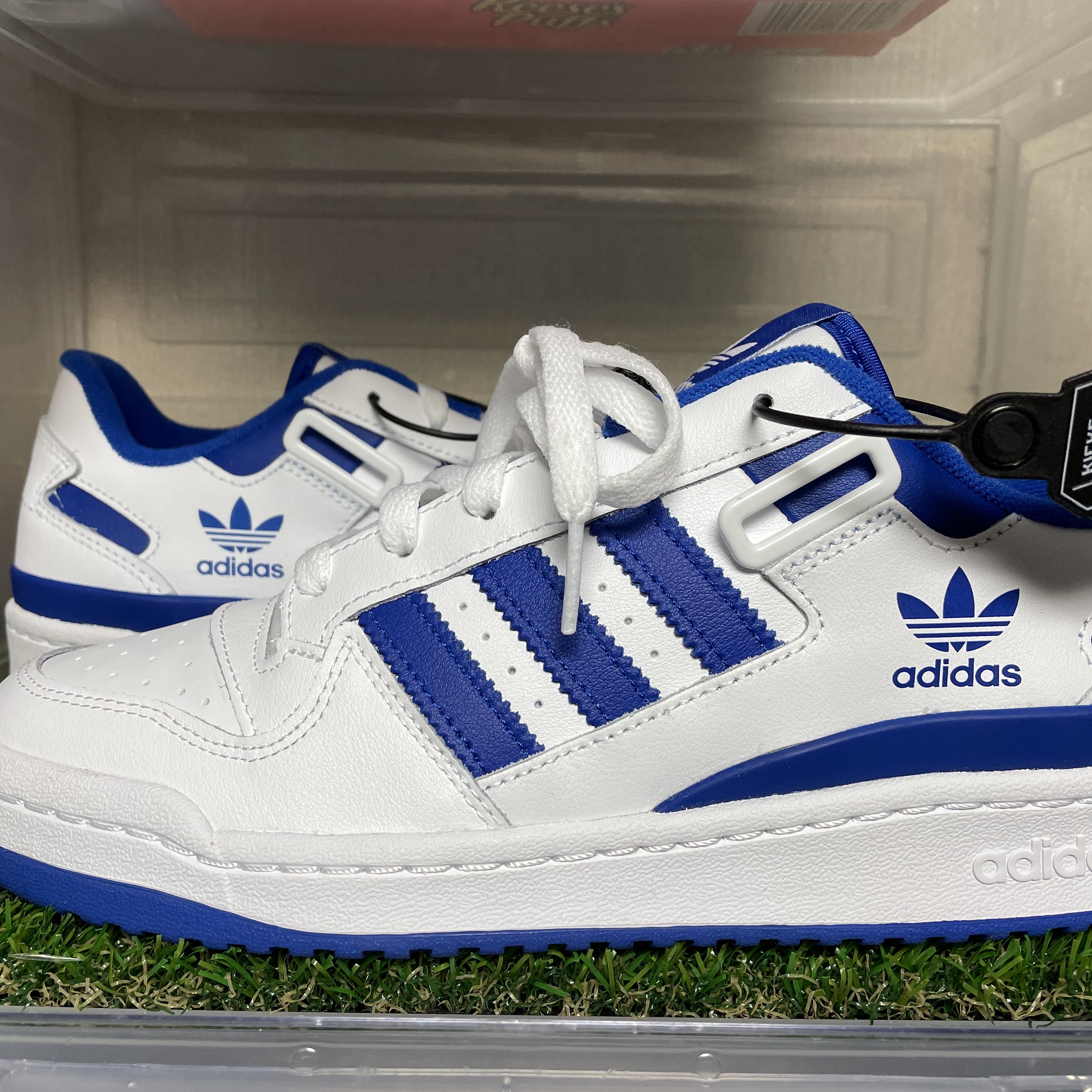 Adidas Forum Low White Royal Blue 착용 스타일 - 1