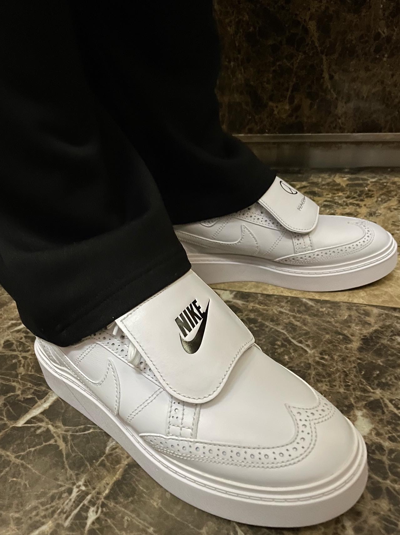 Nike x Peaceminusone Kwondo1 White 착용 스타일 - 2