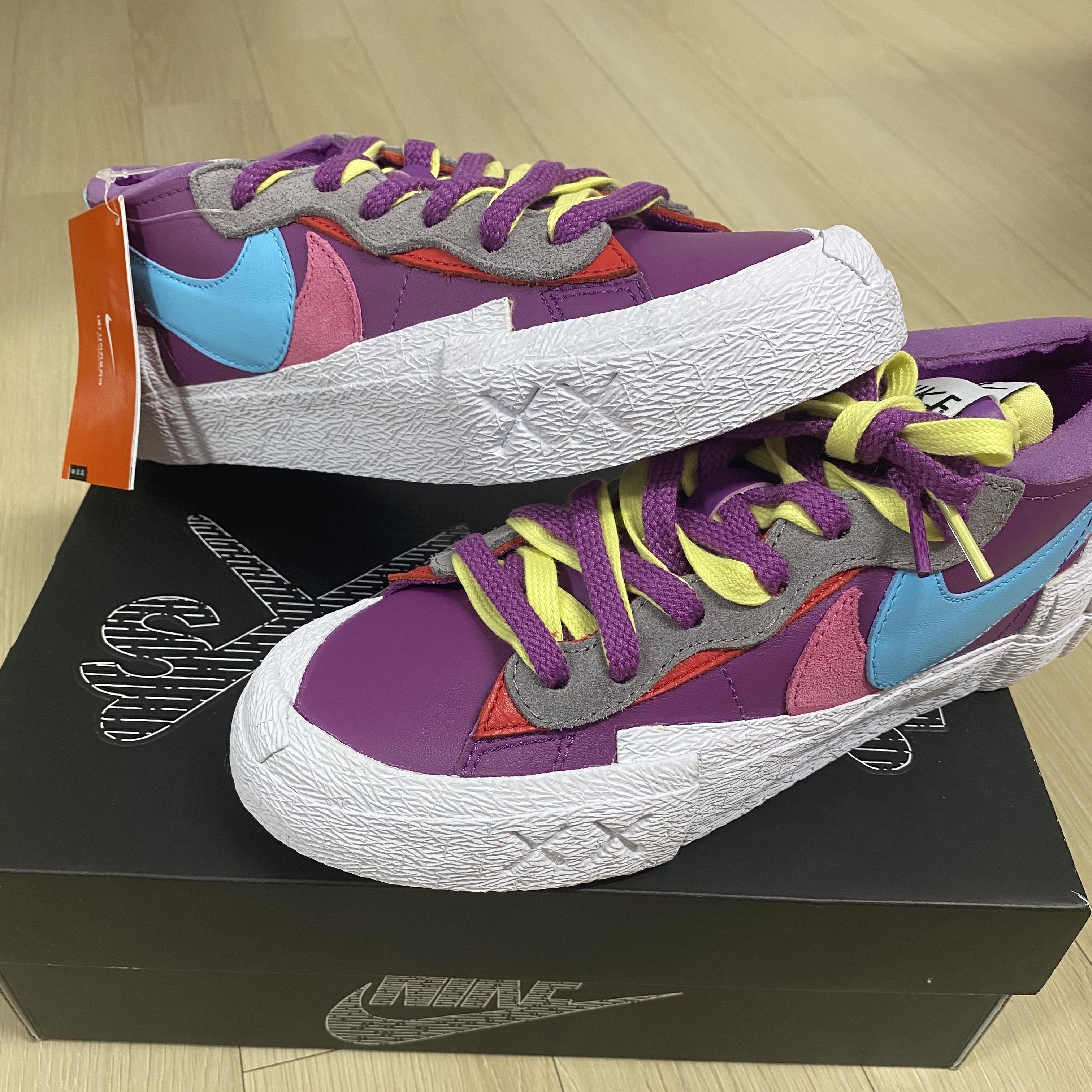 Nike x Sacai x Kaws Blazer Low Purple Dusk 착용 스타일