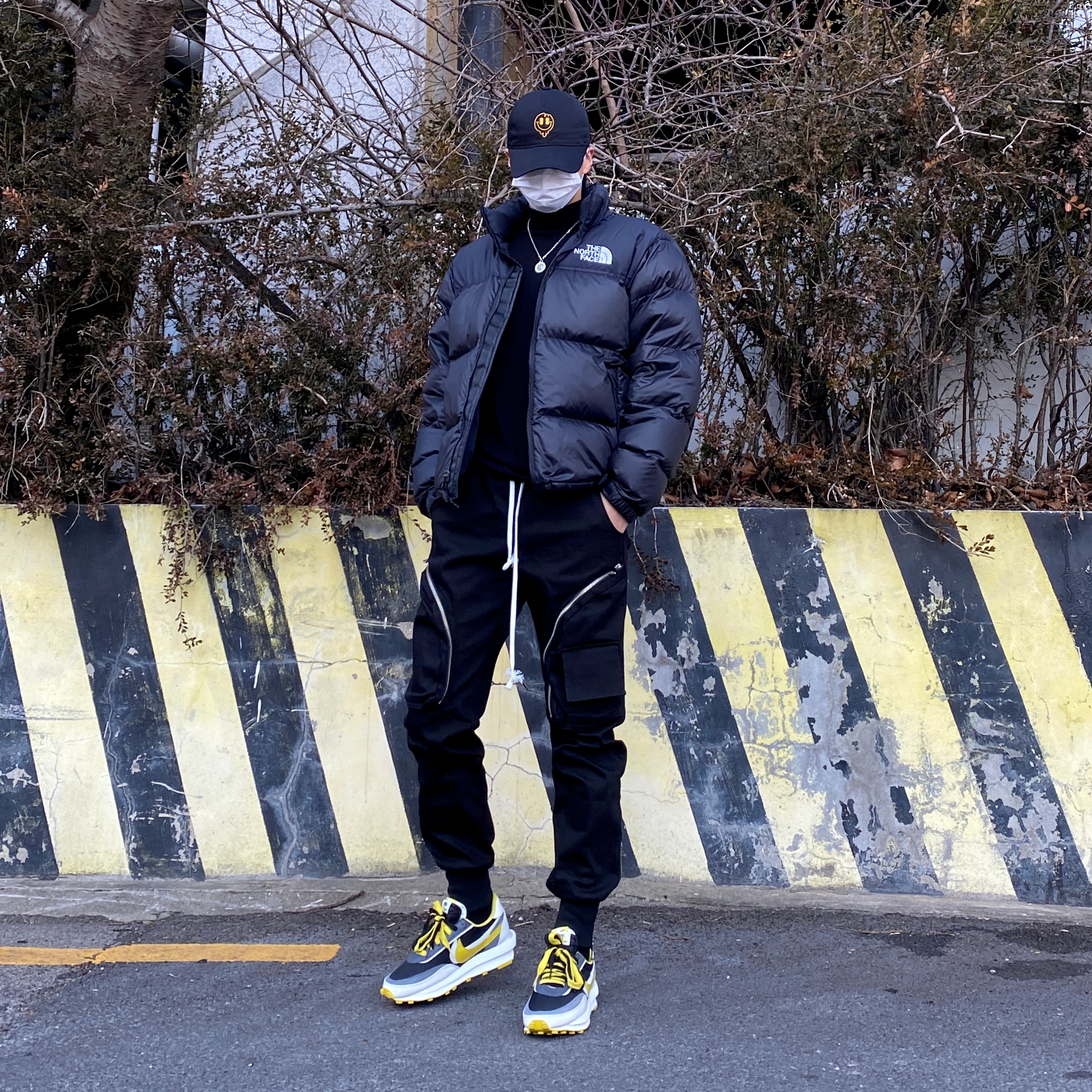 Nike x Sacai x Undercover LDWaffle Black Bright Citron 착용 스타일