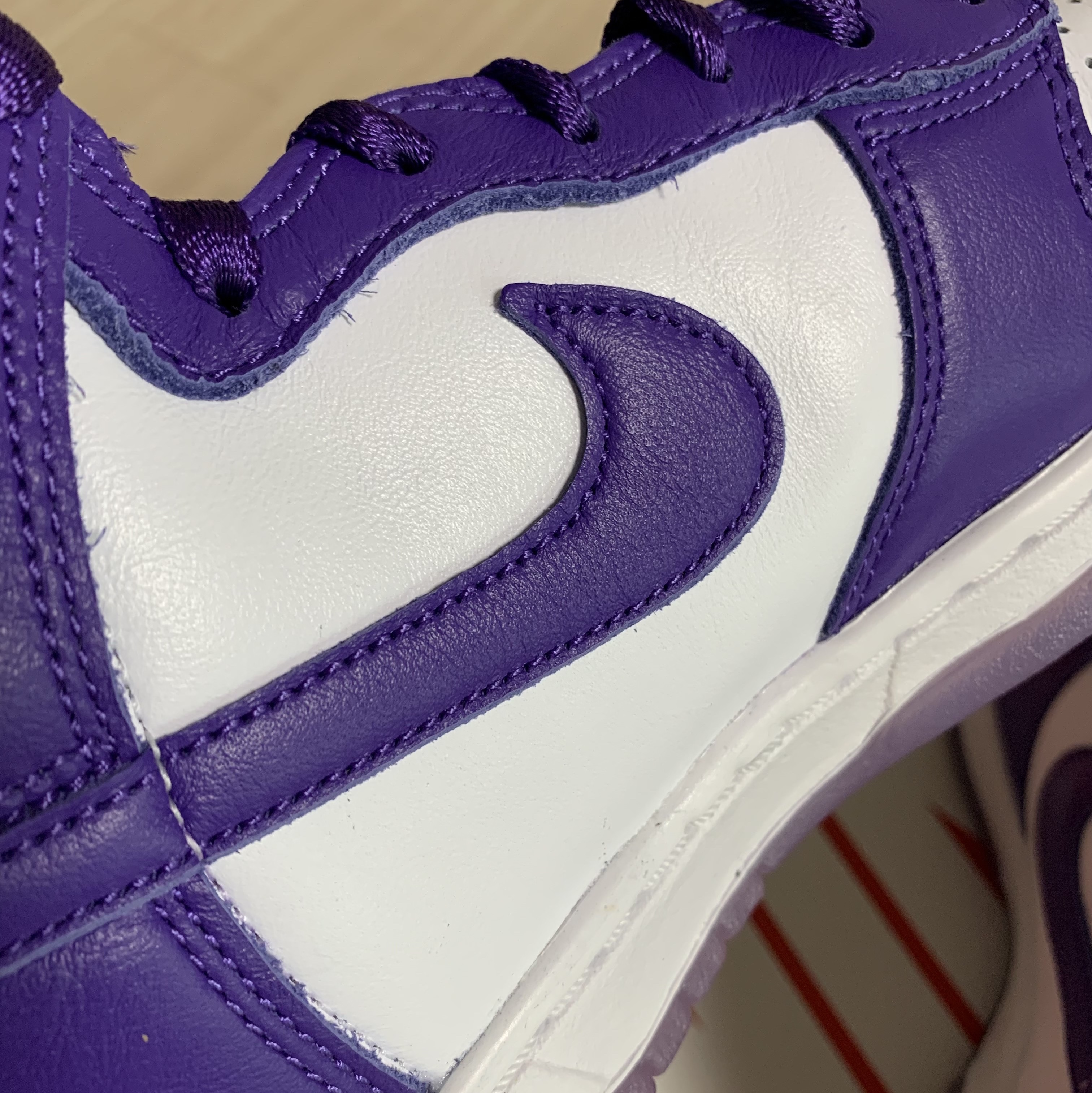 (W) Nike Dunk High SP Varsity Purple 착용 스타일 - 4