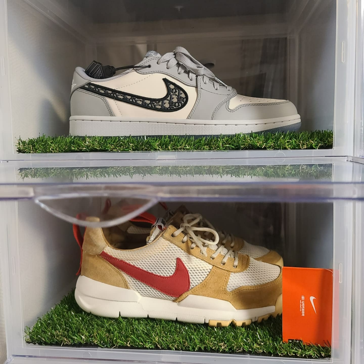 Nike x Tom Sachs Mars Yard Shoe 2.0 Space Camp, Jordan 1 x Dior Low OG 착용 스타일 - 1