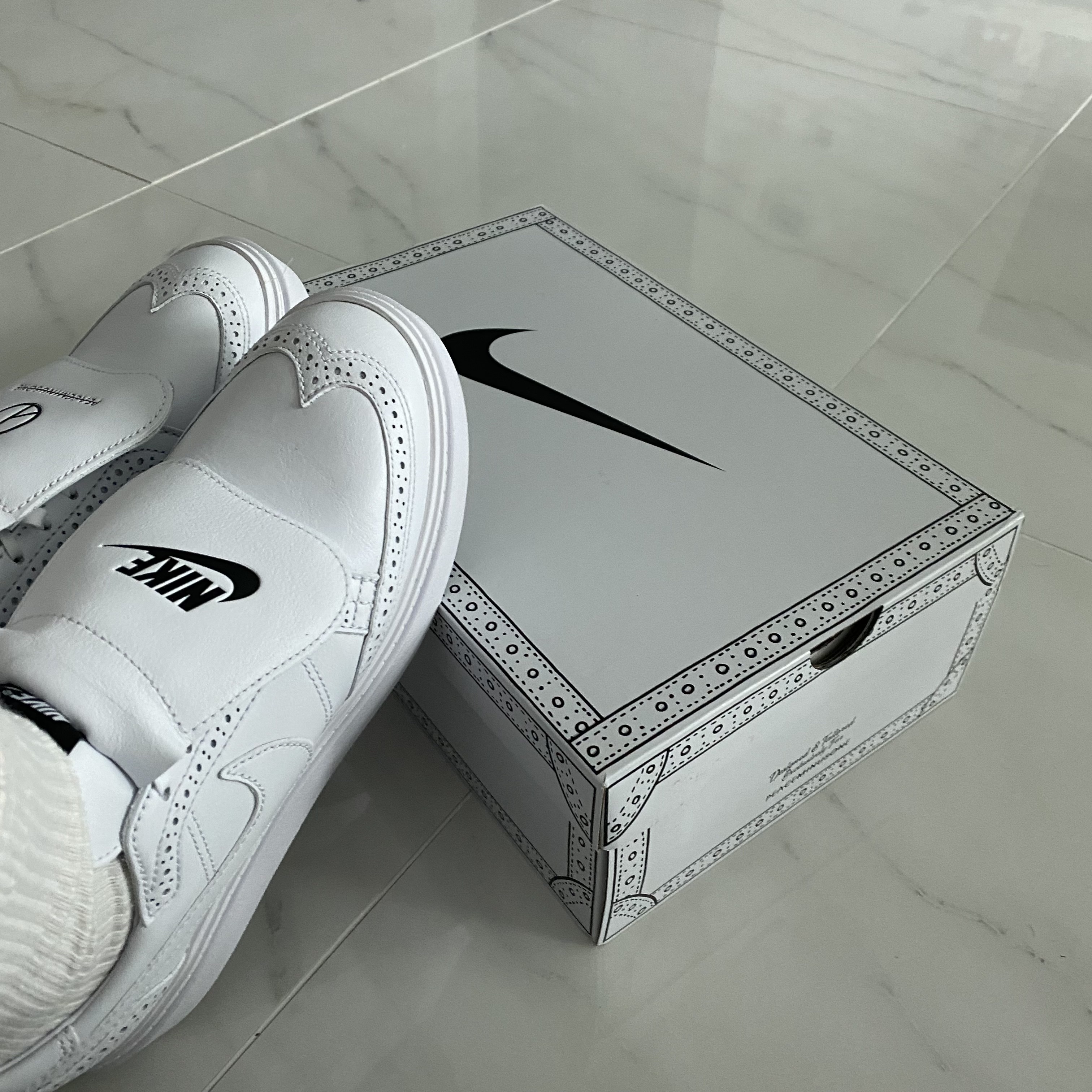 Nike x Peaceminusone Kwondo1 White 착용 스타일 - 4