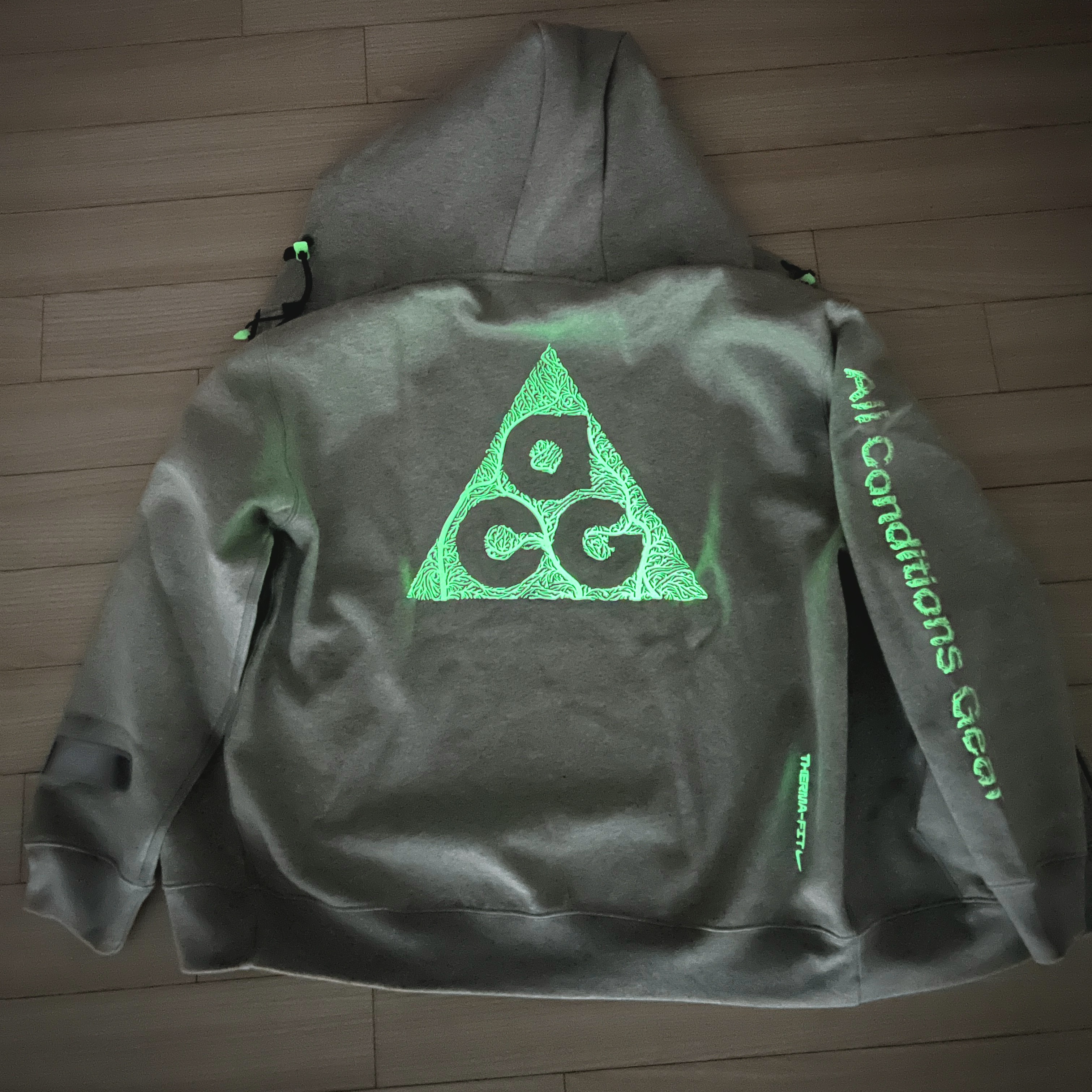 Nike ACG Therma-Fit Fleece Full Zip Hoodie Airora Grey Heather - Asia 착용 스타일