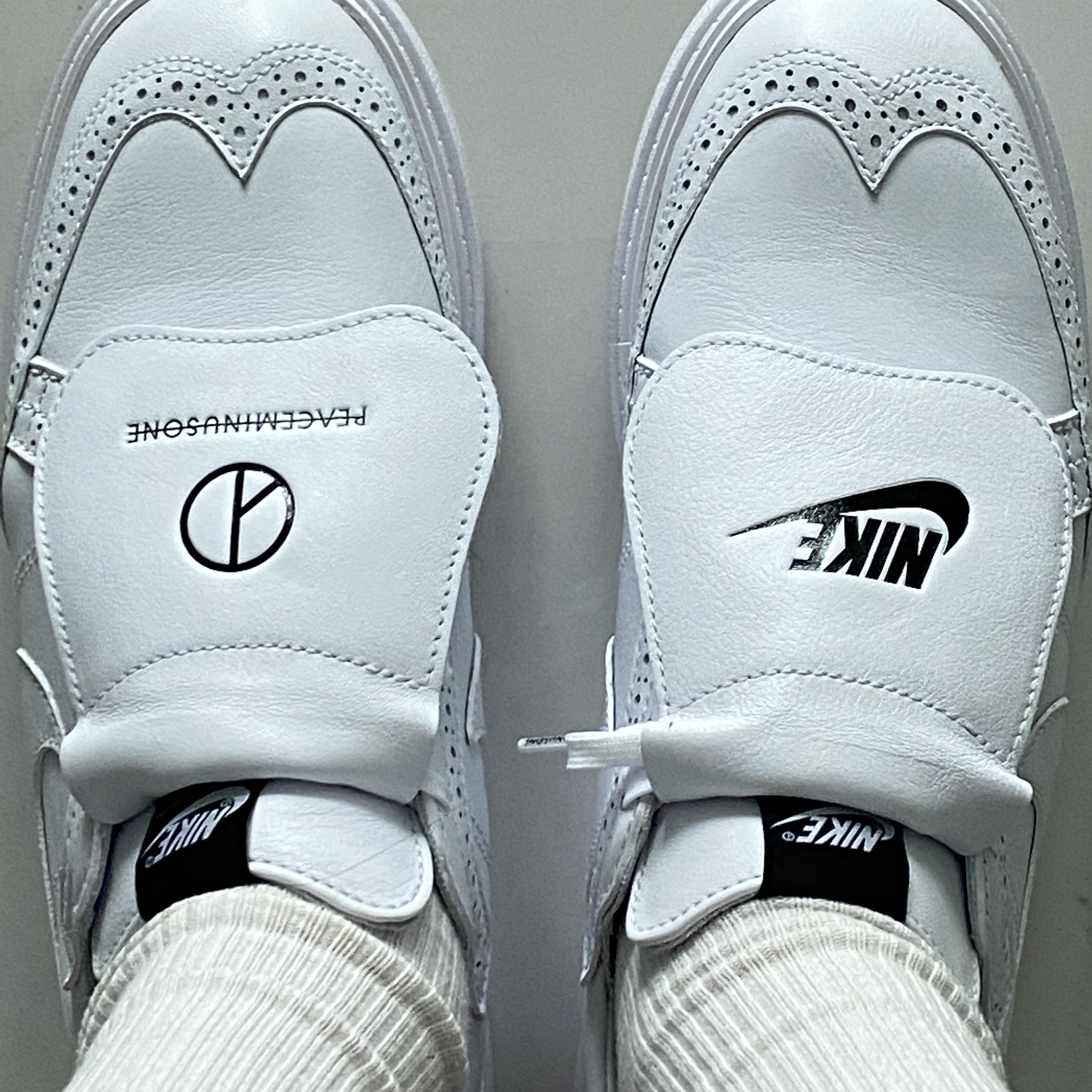 Nike x Peaceminusone Kwondo1 White 착용 스타일 - 5