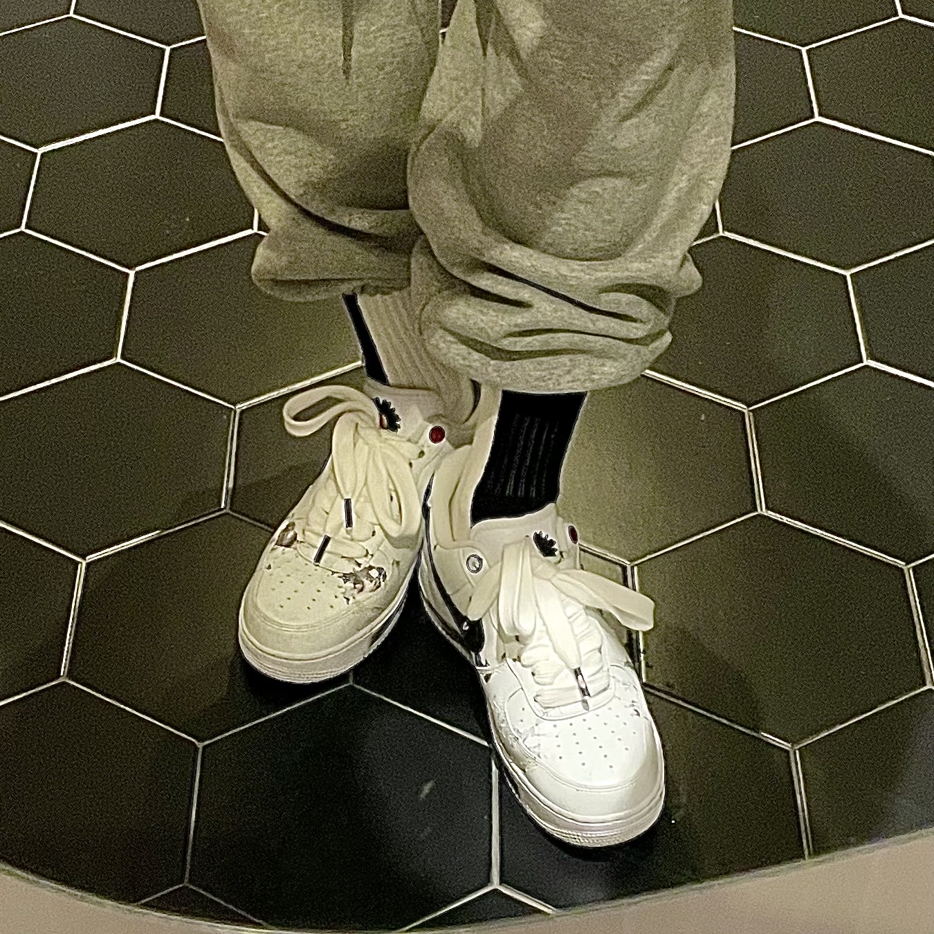 Nike x Peaceminusone Air Force 1 Low Para-Noise 2.0 착용 스타일