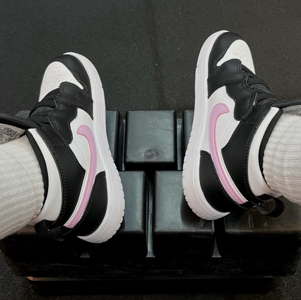 (GS) Jordan 1 Mid Light Arctic Pink, (PS) Jordan 1 Mid Alt Light Arctic Pink 착용 스타일 - 2