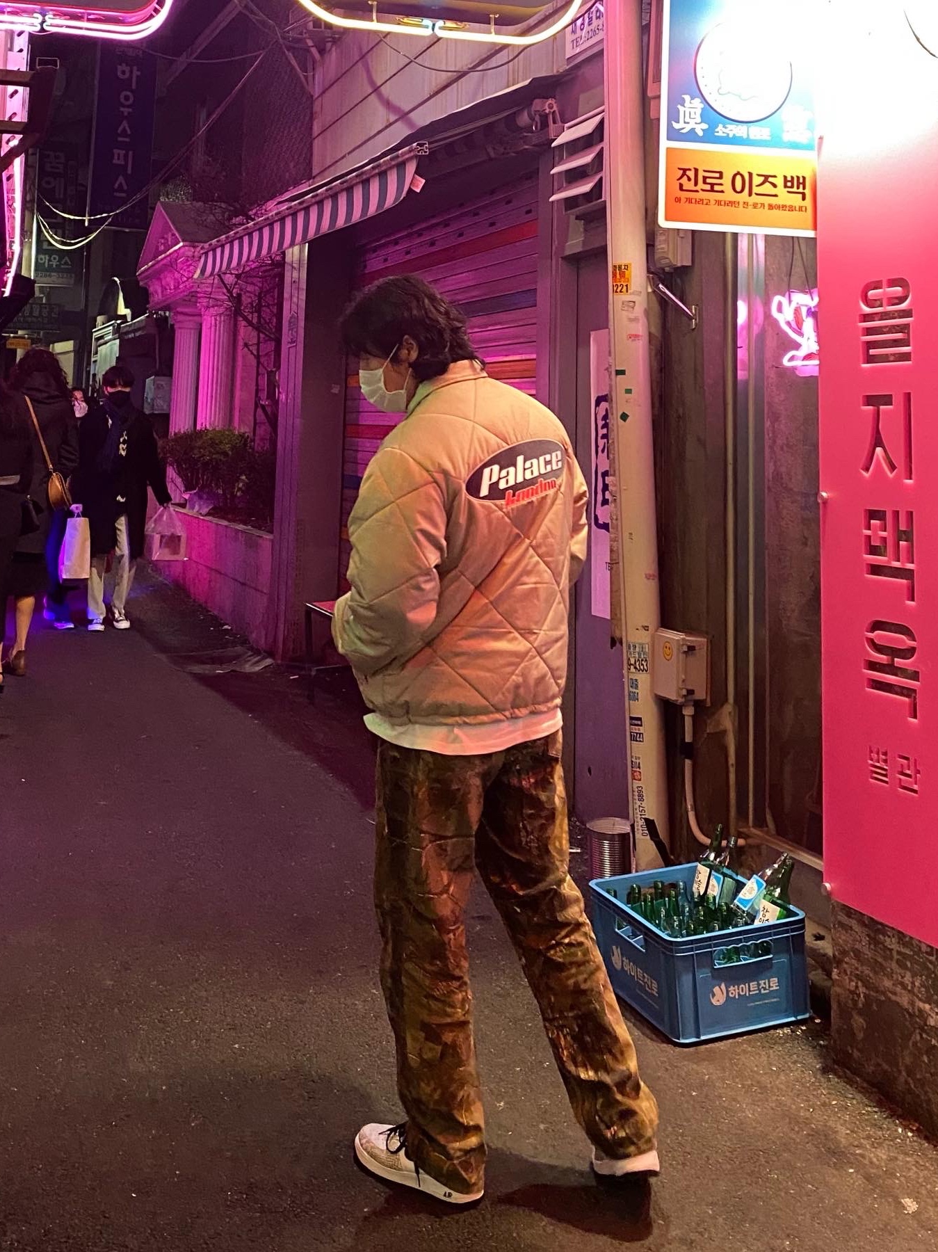 Palace Collared Puffa Stone - 21FW, Stussy x Our Legacy Formal Cut Realtree Forest Camo 착용 스타일 - 2