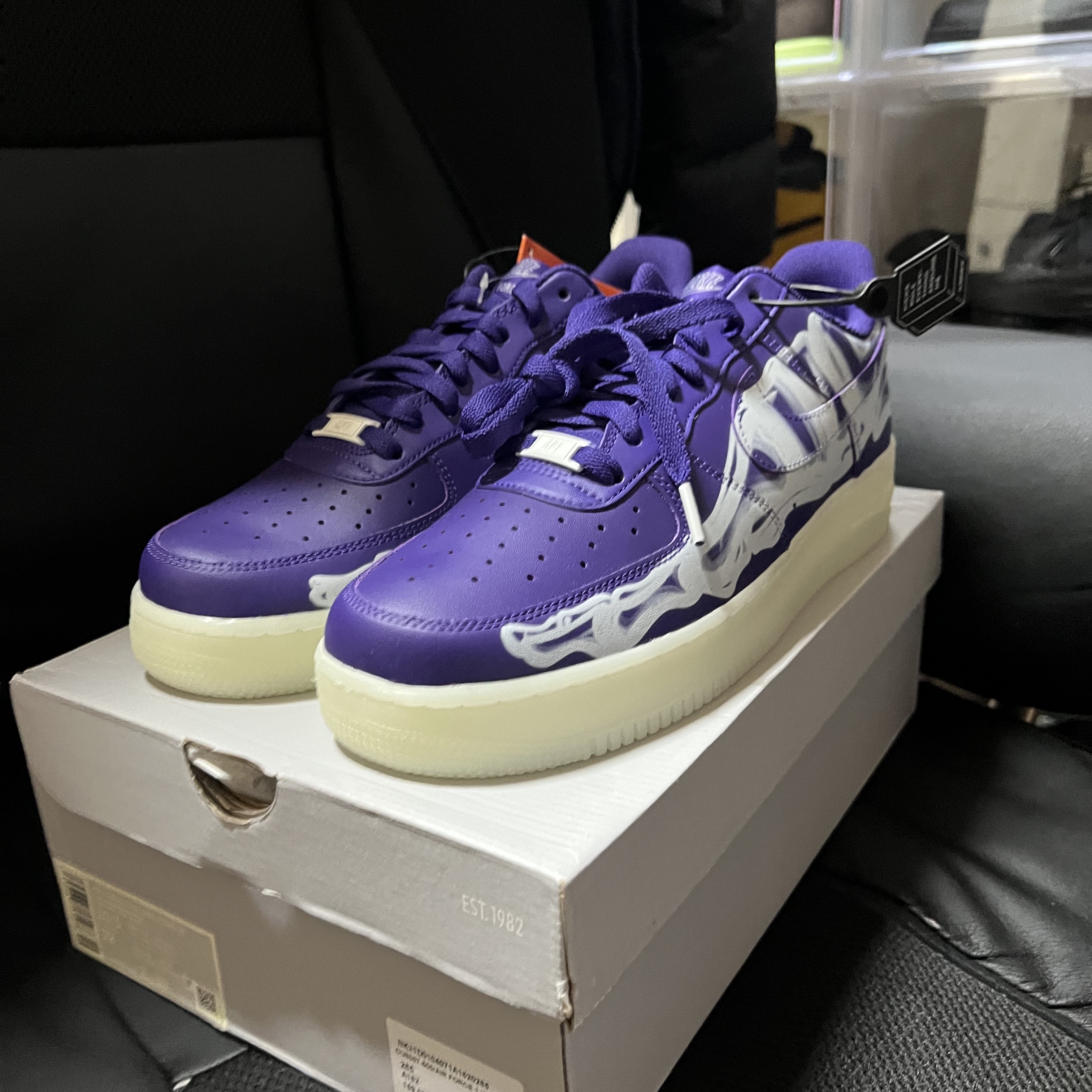 Nike Air Force 1 Low '07 Purple Skeleton 착용 스타일 - 2