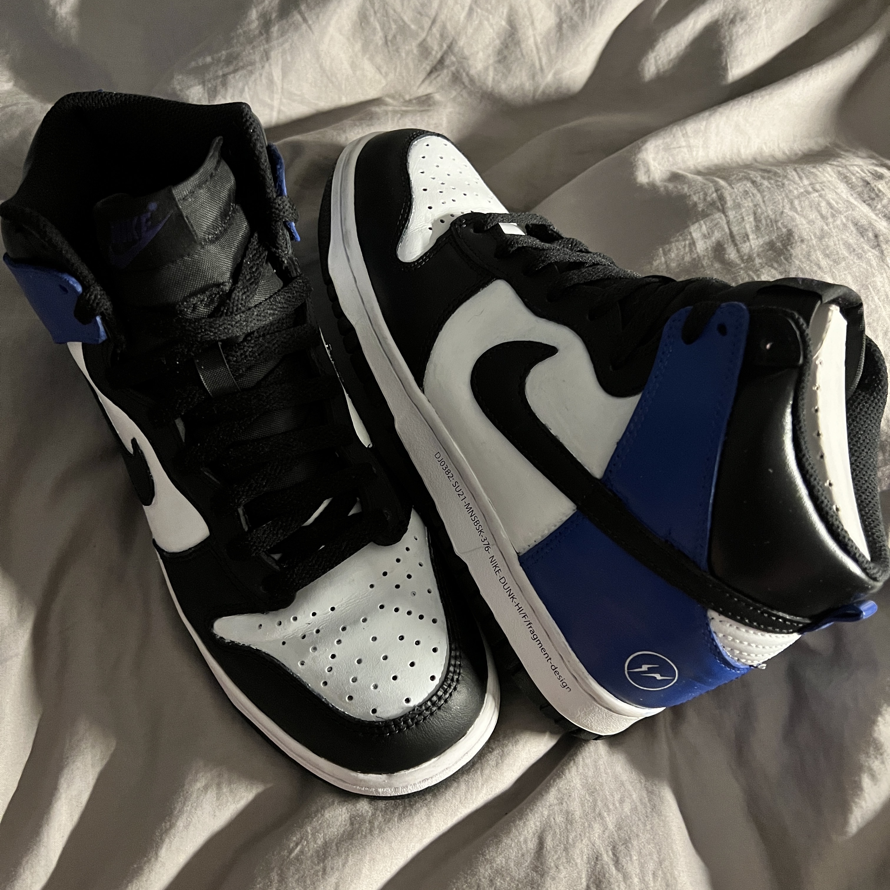 Nike x Fragment Dunk High Black 착용 스타일