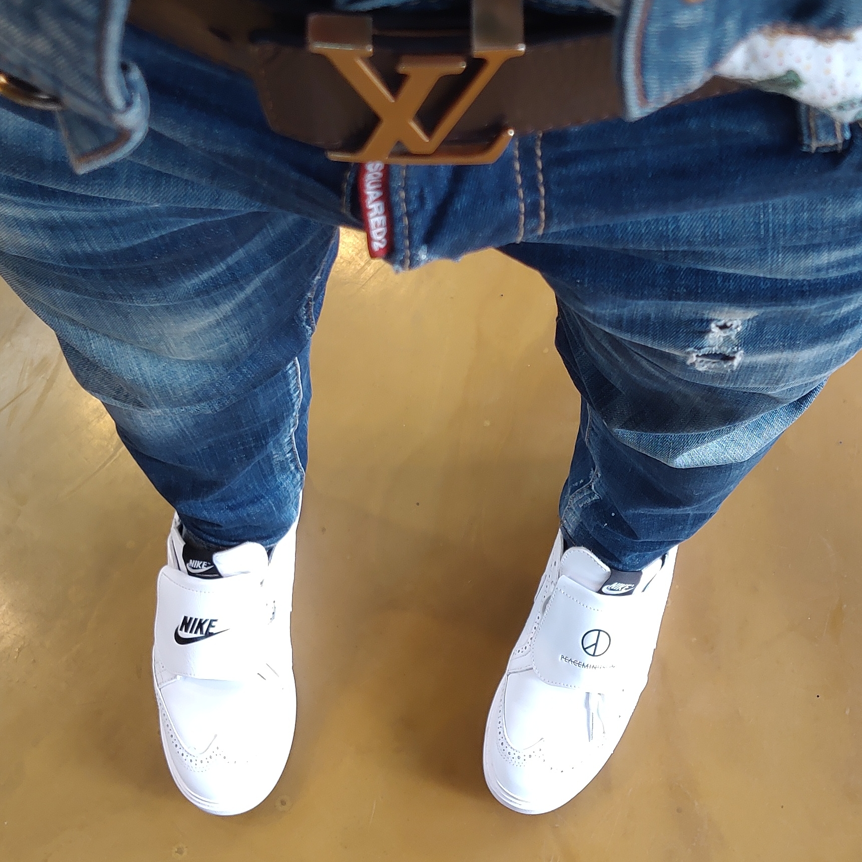 Nike x Peaceminusone Kwondo1 White 착용 스타일