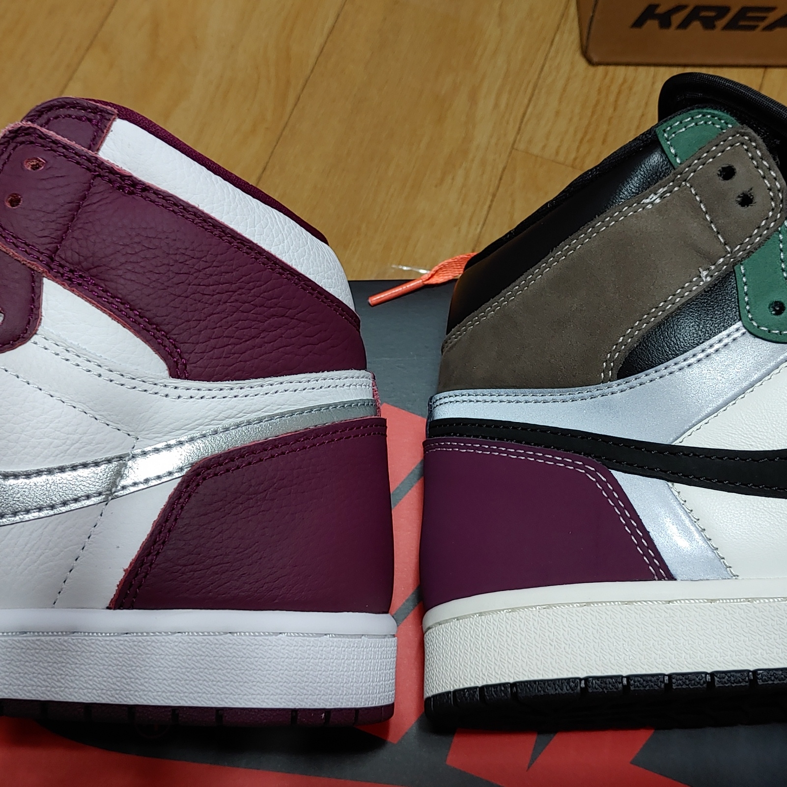 Jordan 1 Retro High OG Bordeaux, Jordan 1 Retro High OG Craft 착용 스타일 - 1