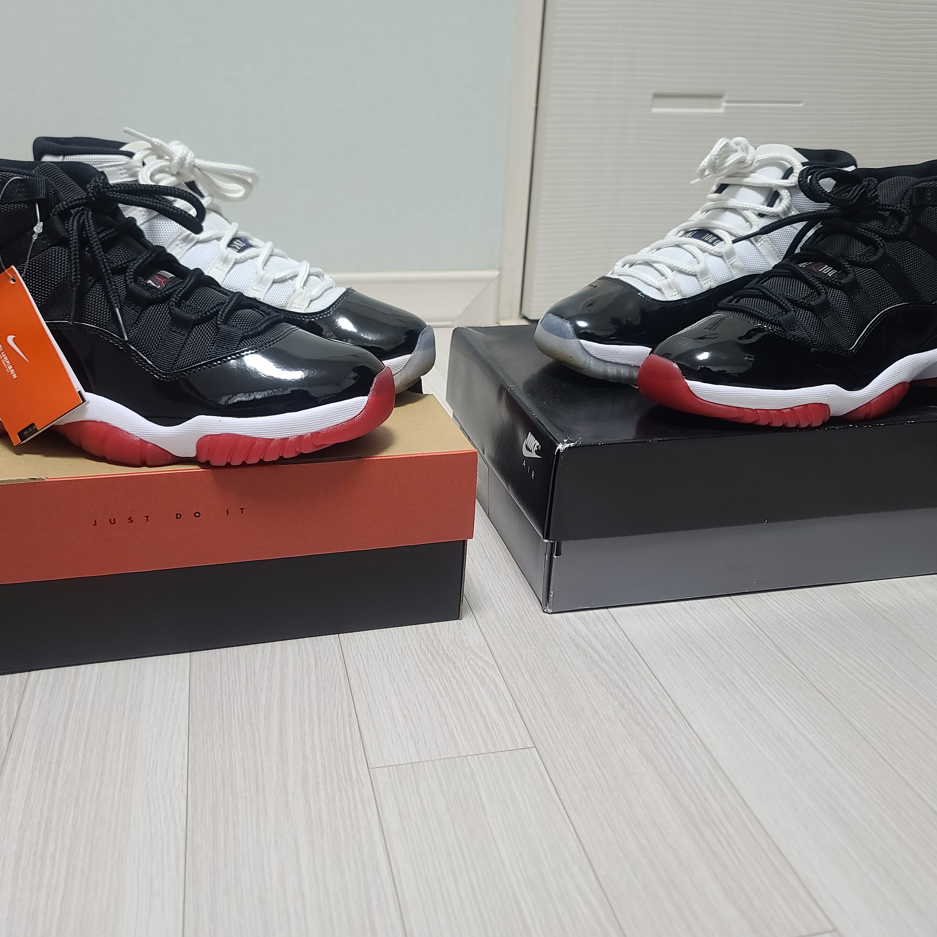 Jordan 11 Retro Concord 2018, Jordan 11 Retro Bred 2019 착용 스타일