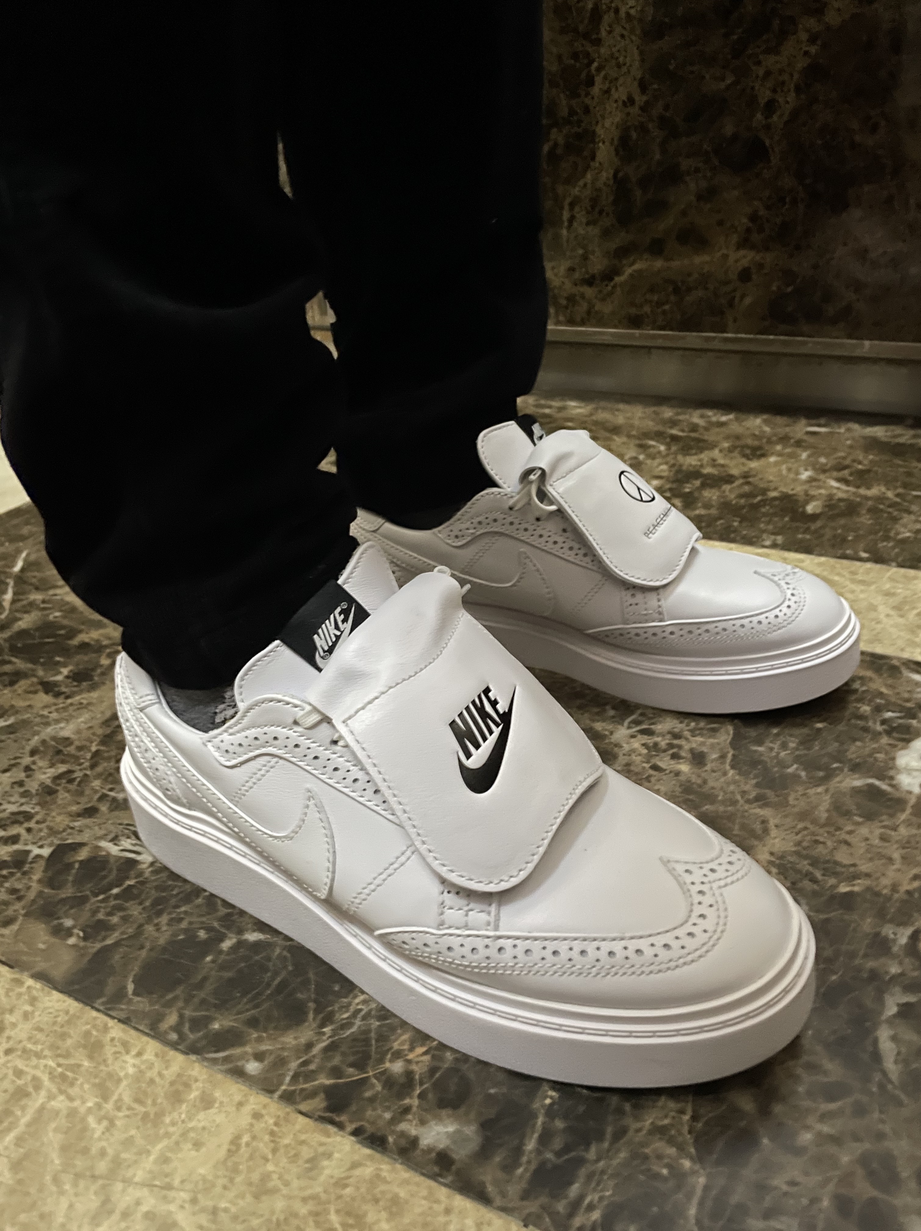 Nike x Peaceminusone Kwondo1 White, Essentials Knit Sweater Black Melange - 20SS 착용 스타일 - 3